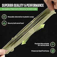 Vista 42 de Tapas elásticas de silicona reutilizables para almacenamiento de alimentos en el refrigerador, fundas elásticas resistentes al calor, tazas, latas