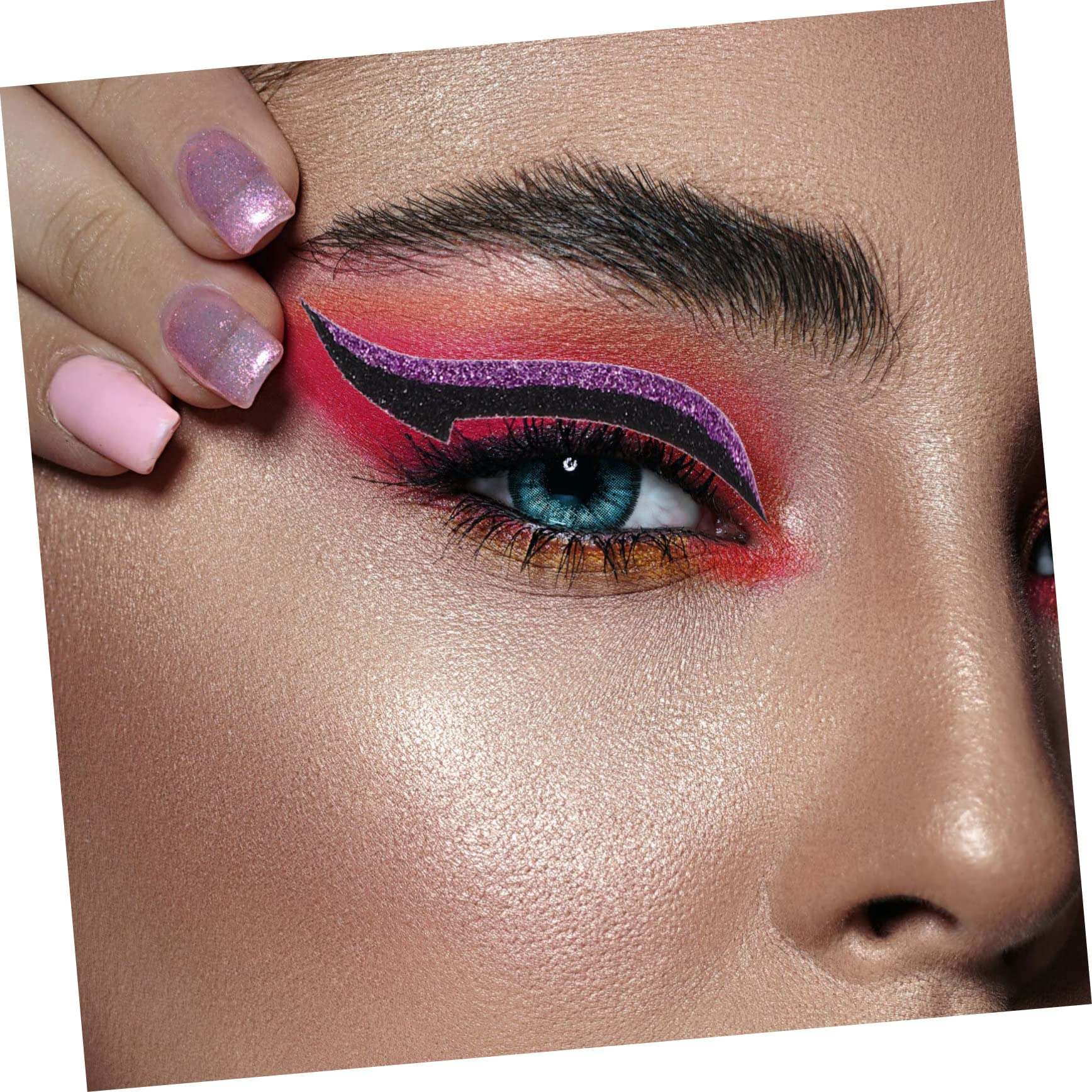 Healvian 120paia Eyeliner Stickers Riutilizzabili e Autoaderenti Di Sticker Per Ombretto e Makeup Per Ogni Occasione Per Halloween Feste e Cosplay Adatto Tutti Tipi Di Occhi