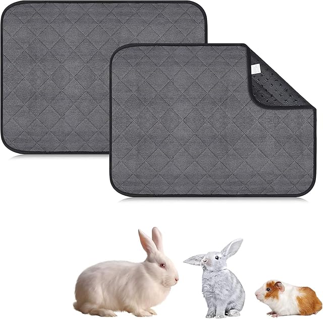 2PCS Guinea Pig Cage Liners,Guinea Pig Beddding, Rabbit Bedding, Back to Nature Small Animal Bedding Waterproof Reused & Carefree Fleece Liner,Pee Pads for Chinchillas, Rabbits, Hamster etc.