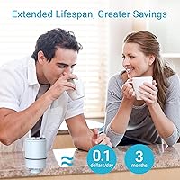 Vista 8 de [Alcalina] Paquete de 3 filtros de repuesto para grifo PUR Plus, repuesto de filtro de agua PUR, reemplazo del filtro Pur RF-9999, vida útil larga