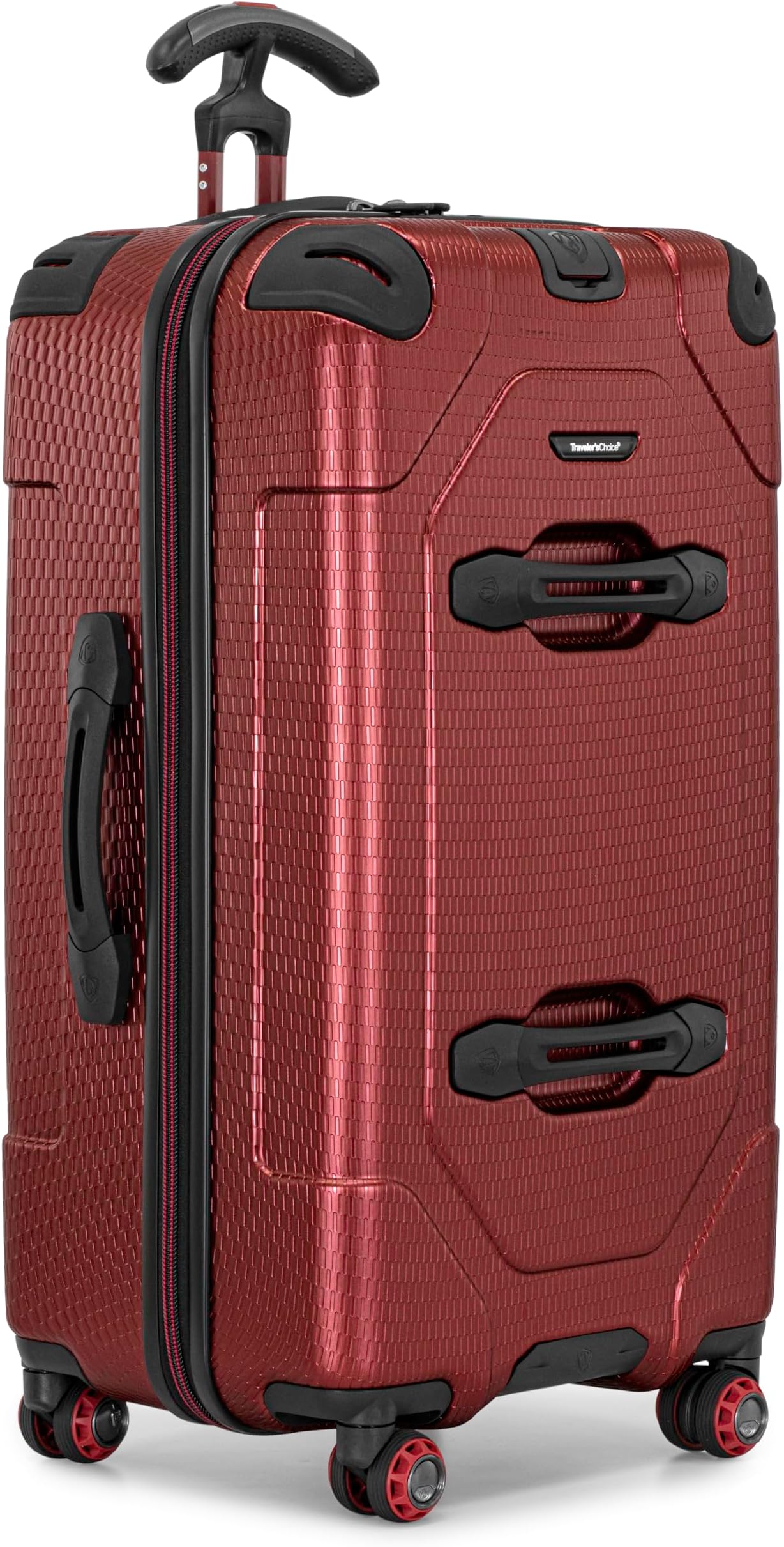 Maxporter II Polycarbonate Hardside Trunk with Spinner Wheels, Red, 28-Inch Medium Trunk