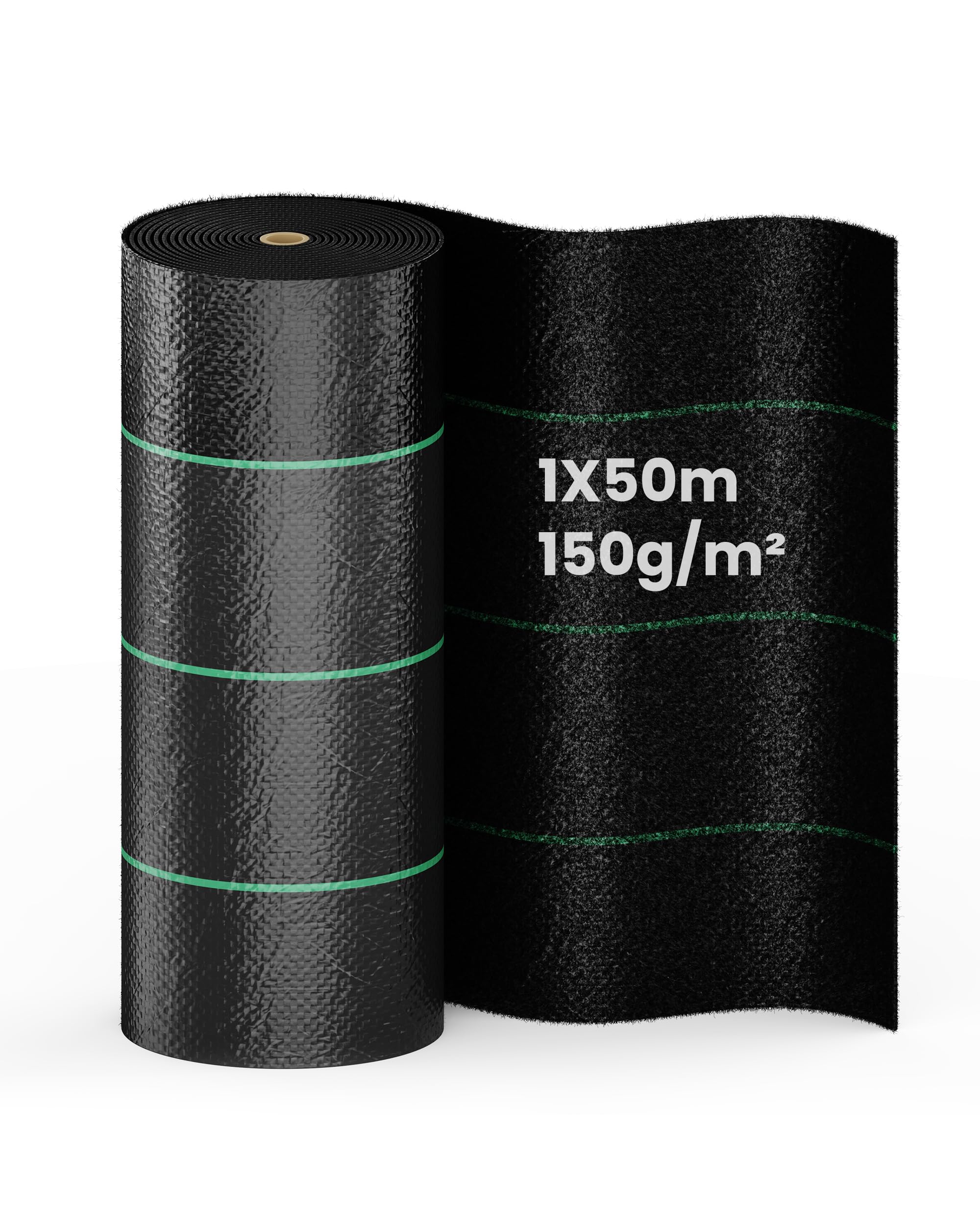 Signstek Unkrautvlies Wasserdurchlässig 1x50m – 150g/m² Rolle für Garten
