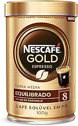 Nescafé Gold Espresso, Equilibrado 8, Café Solúvel em Pó, 100g