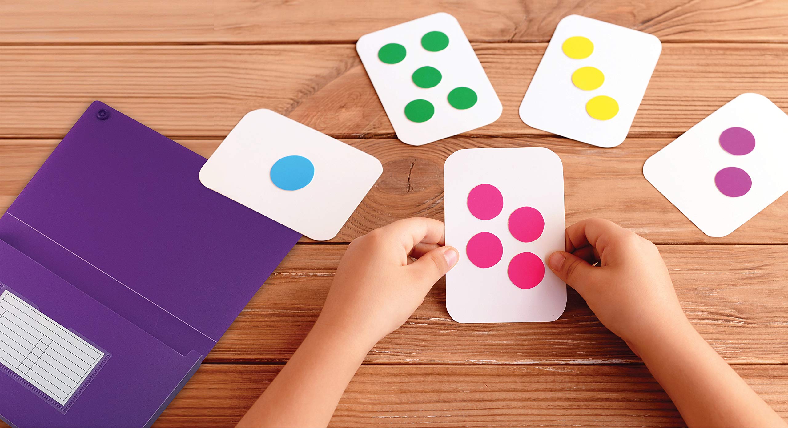 Better Office Products - Juego de 6 cajas de plástico semirrígidas para tarjetas de identificación de 12,7 x 20,3 cm, con separadores de índice transparentes, varios colores variarán