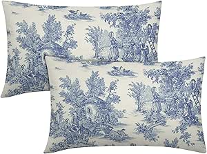 Aportt French Country Pillow Covers Set Of 2 18X18 Inch Vintage