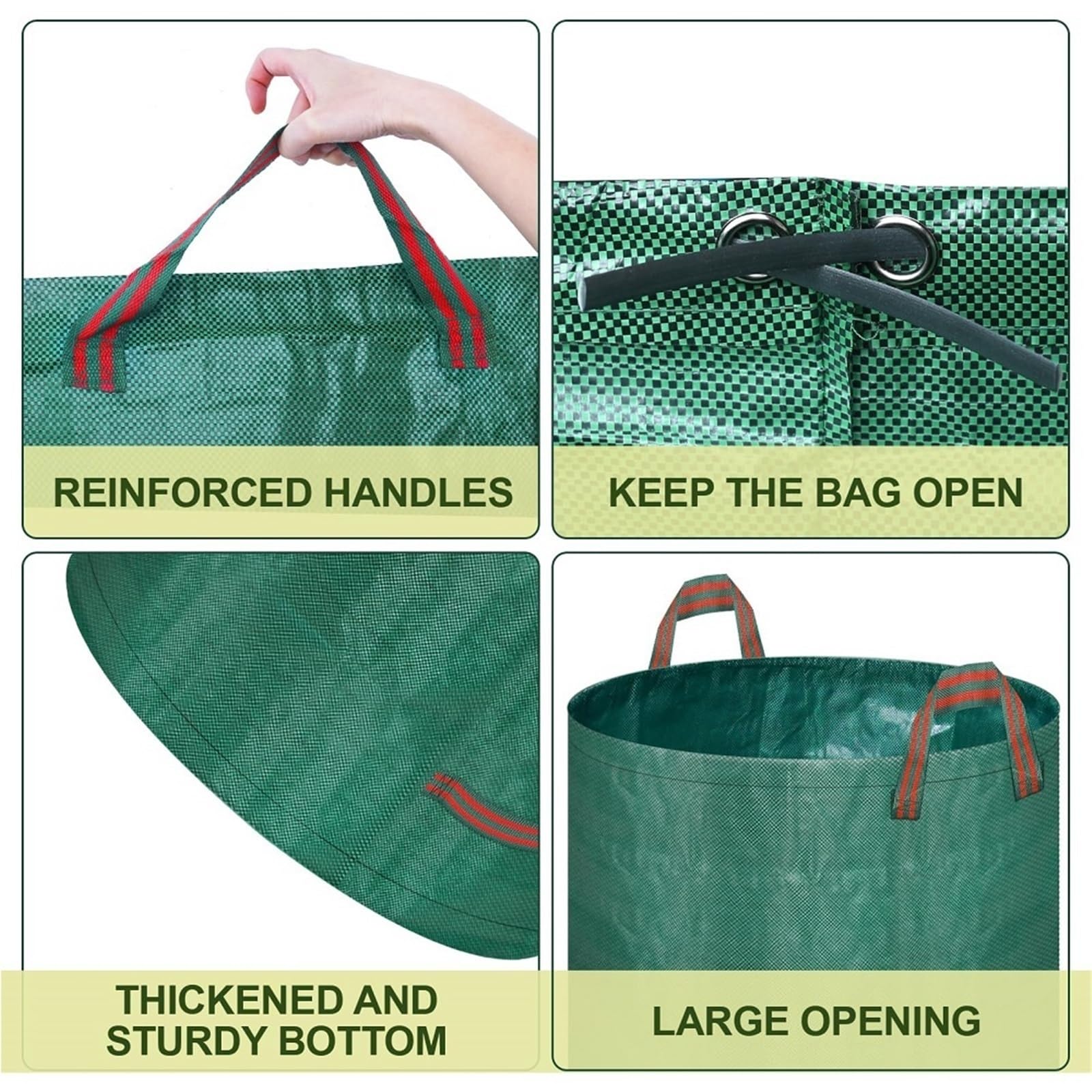 Bolsa para Residuos de Jardín 2 bolsas de basura jardín resistentes 200 l | Bolsas resistentes for residuos de jardín