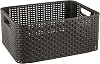CURVER Style 205846 Storage Box Rattan-Look Size M with Second-Generation Lid Polypropylene