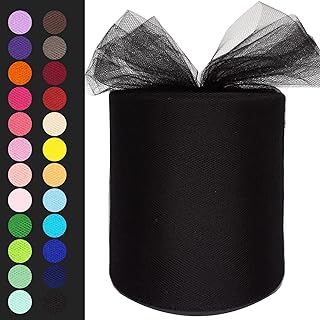 Sponsored Ad - Tulle 6 Inch by 200 Yard (600 feet) Tulle Fabric Roll | Fabric Spool for Tutu Skirt Wedding Backdrop Crafts...