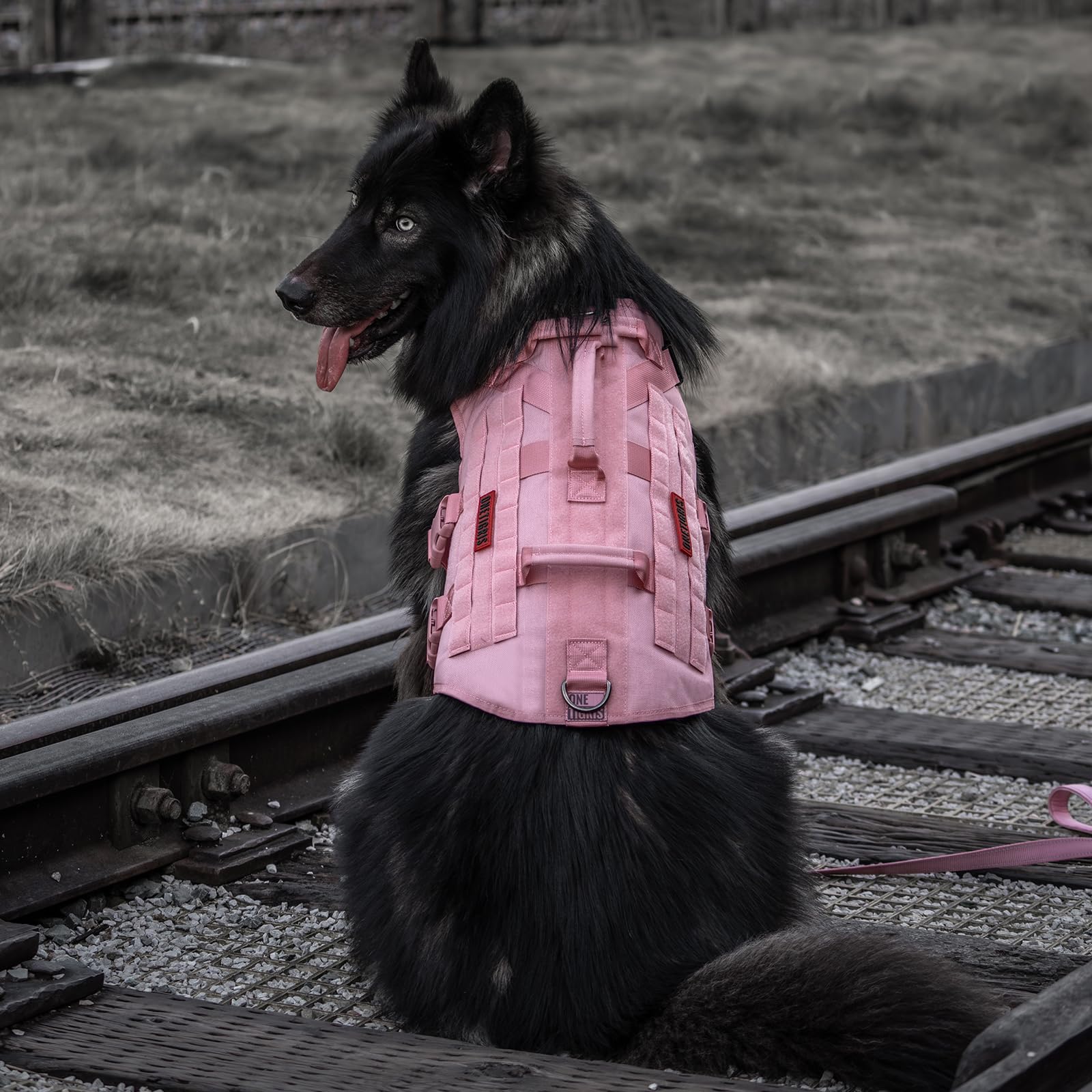 OneTigris X Destroyer Tactical Dog Harness 6 Handles Heavy Duty Dog Vest with Metal Buckles (Coyote Brown, M) - Image 3