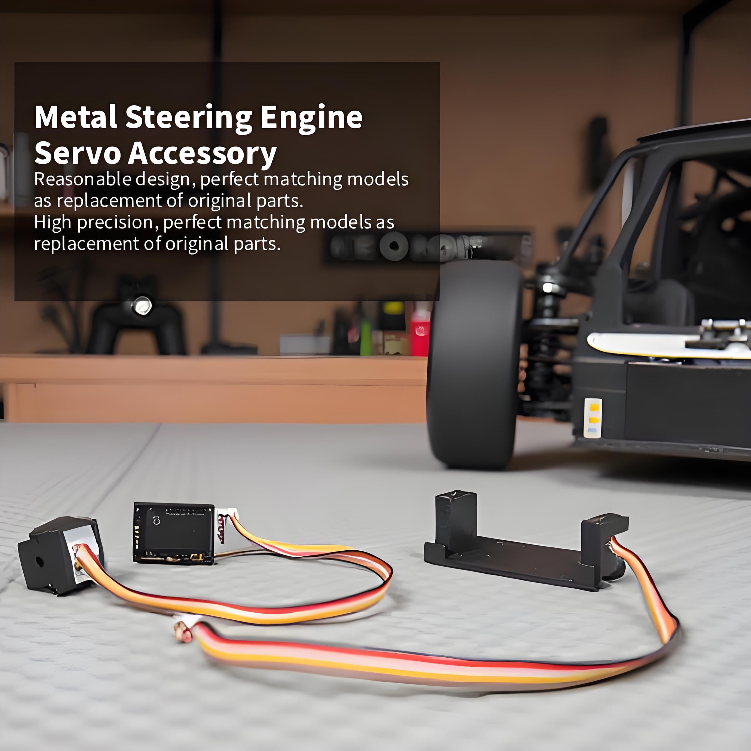 Dilwe Motore sterzo RC, Accessorio servo RC in Metallo per 144001 1/14 Auto a Ruote in Lega RC