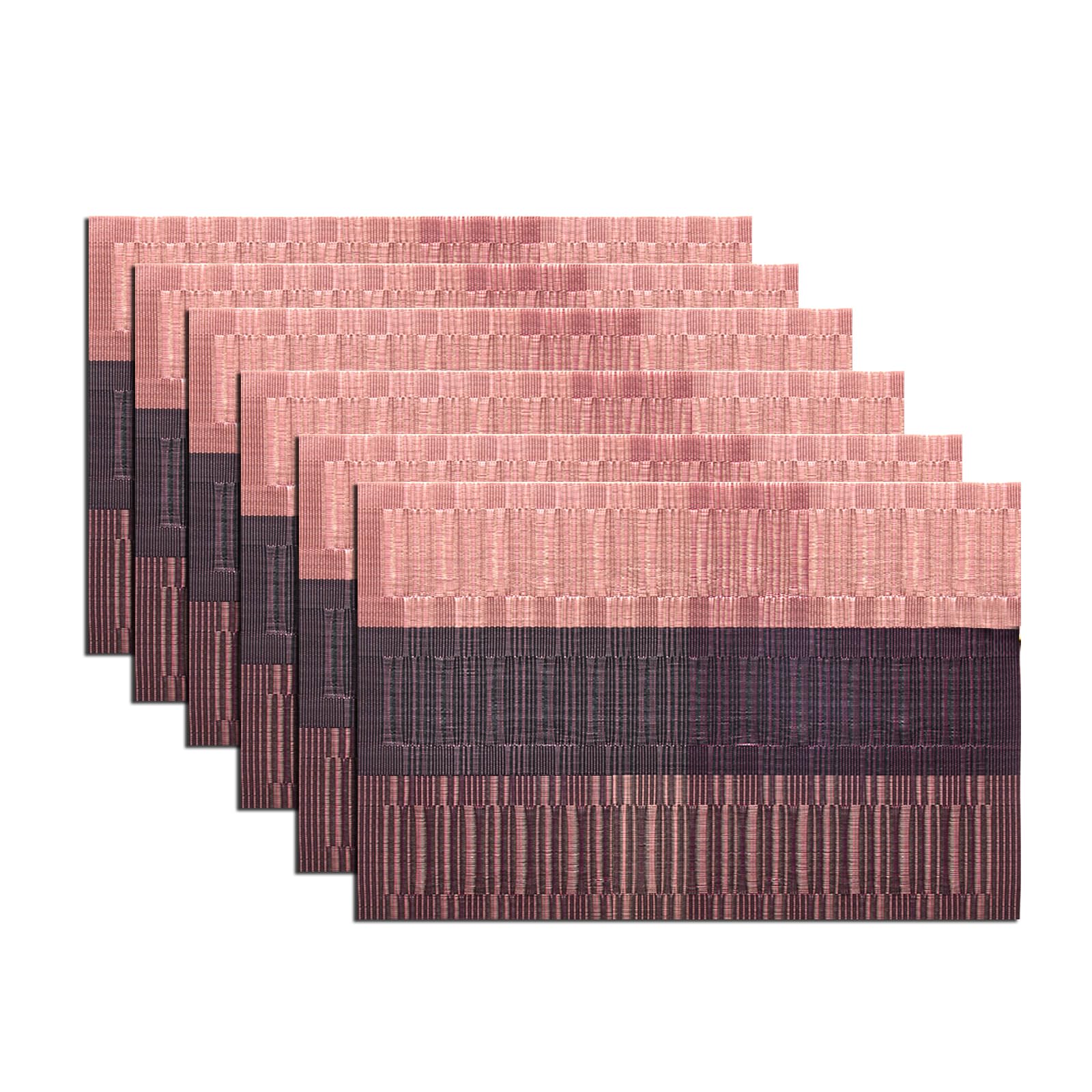 Soulnioi Placemats Set of 6, PVC Washable Table Mats Woven Heat Resistant Dinner Place Mats for Kitchen Dining Table