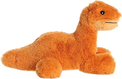 Miniatura 3 de Aurora® - Adorable Mini Flopsie™ brontosaurio de peluche - Animal de peluche, facilidad para jugar, compañero eterno - Naranja, 8 pulgadas