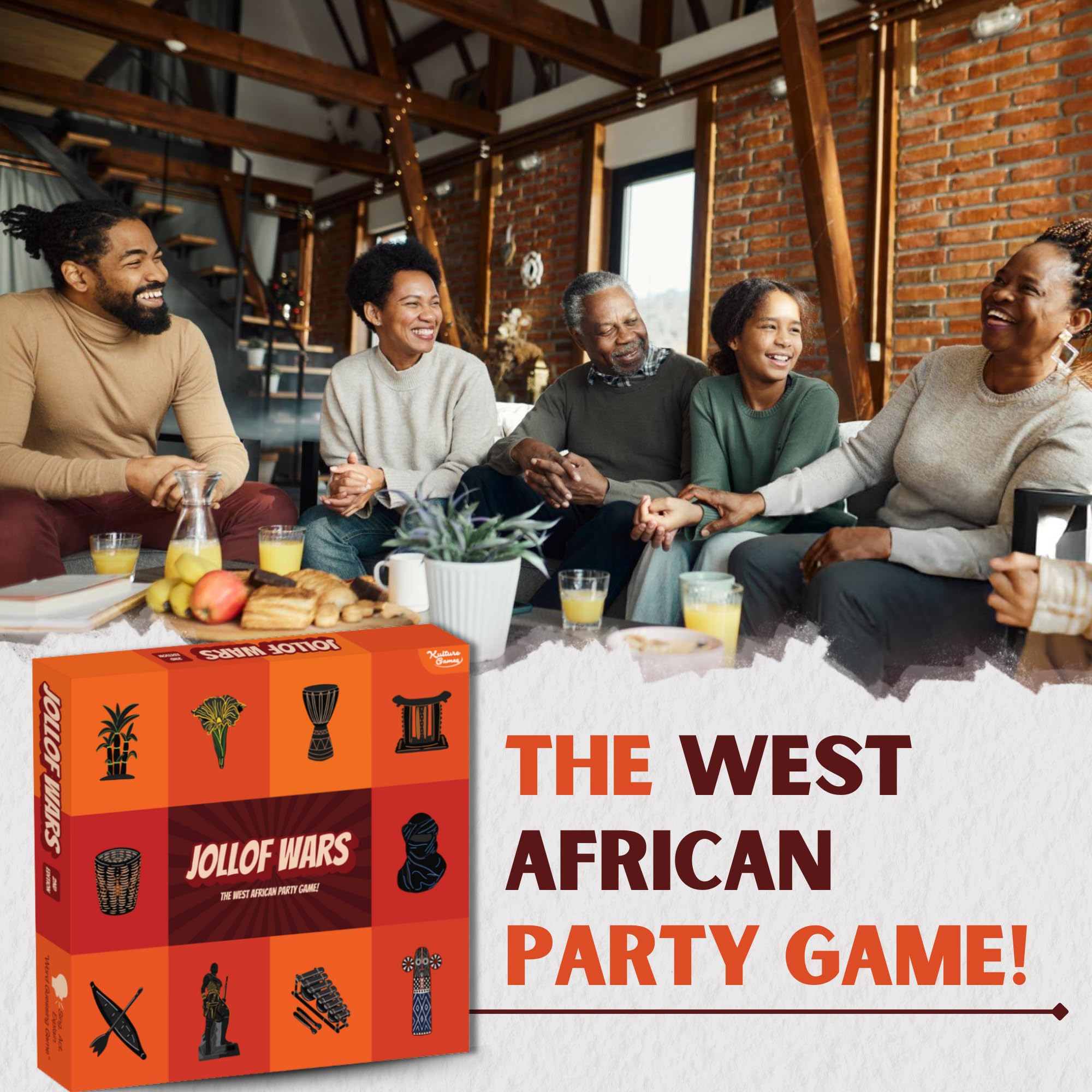 Kulture Games, West African Party Game, Jollof Wars 2nd Edition, Card Game for Friends Family Parties - Image 2