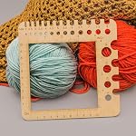 Vesaneae Outil de mesure d'aiguille de tricot en bois, jauge d' aiguille de tricot, règle d' aiguilles de tricotage, jauge de bois, degré de tricot de mesure pour crochet de 2-15 mm