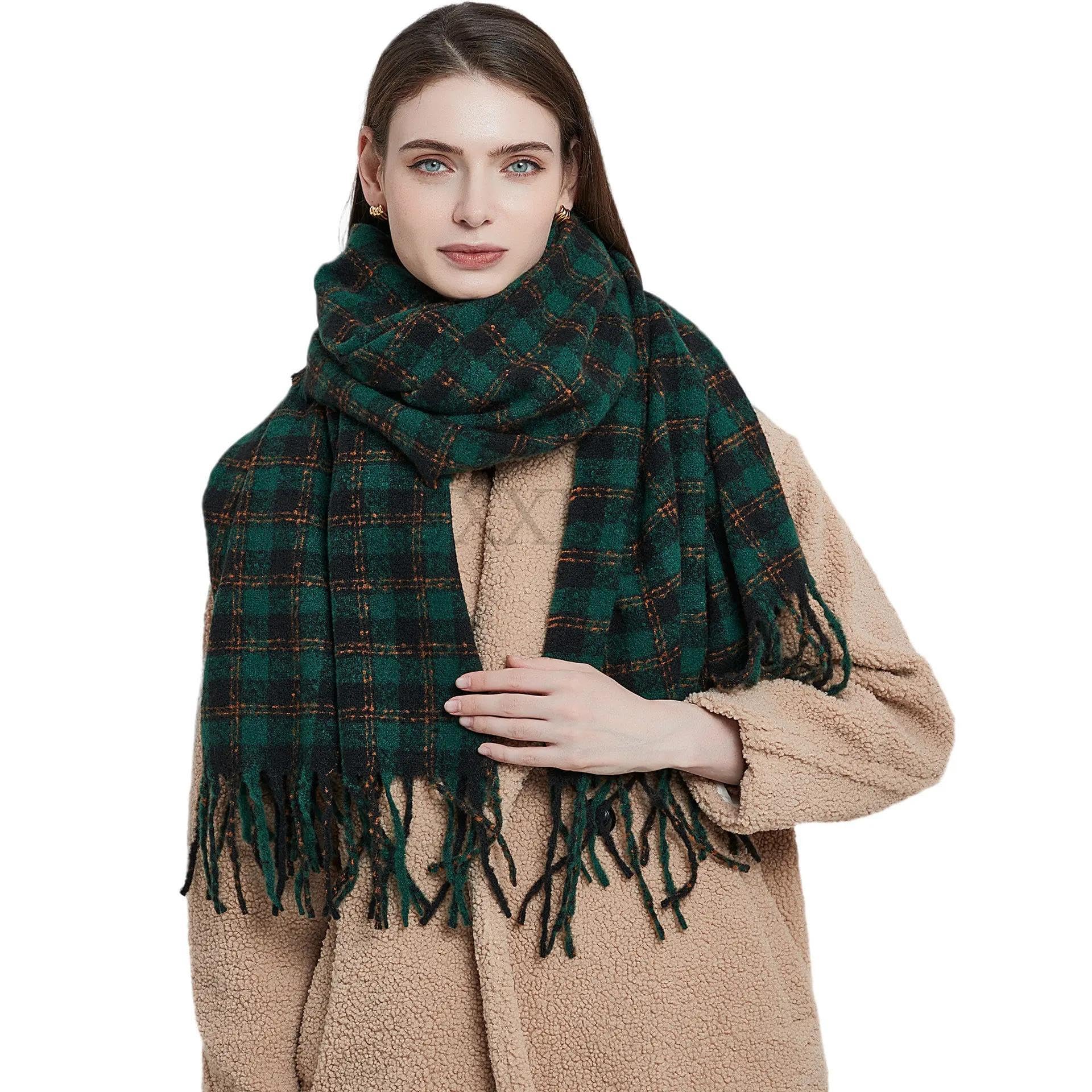 Schals Tücher Halstuch Scarf Luxus-Poncho Für Damen, Designer-Druck, Schals Und Tücher, Damen, Winterhals, Warm, Wickeltuch, Weiche Decke, Cape