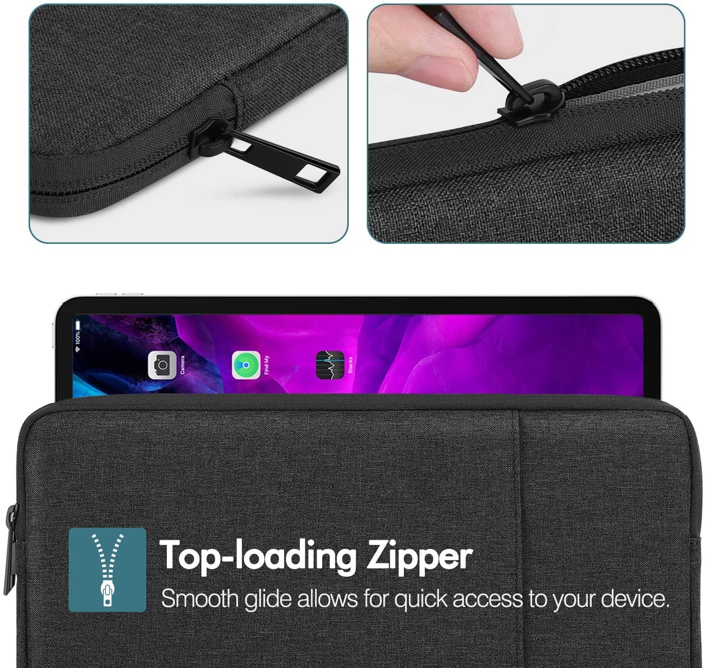 MOCA 13" Inch Laptop Sleeve Bag Pouch for MacBook Pro 14 M1 M2 M3 / MacBook Pro 13 inch/MacBook Air 13 inch/Xps, Pavilion 13 inch Universal Laptop Sleeve Bag Case (Black) 13