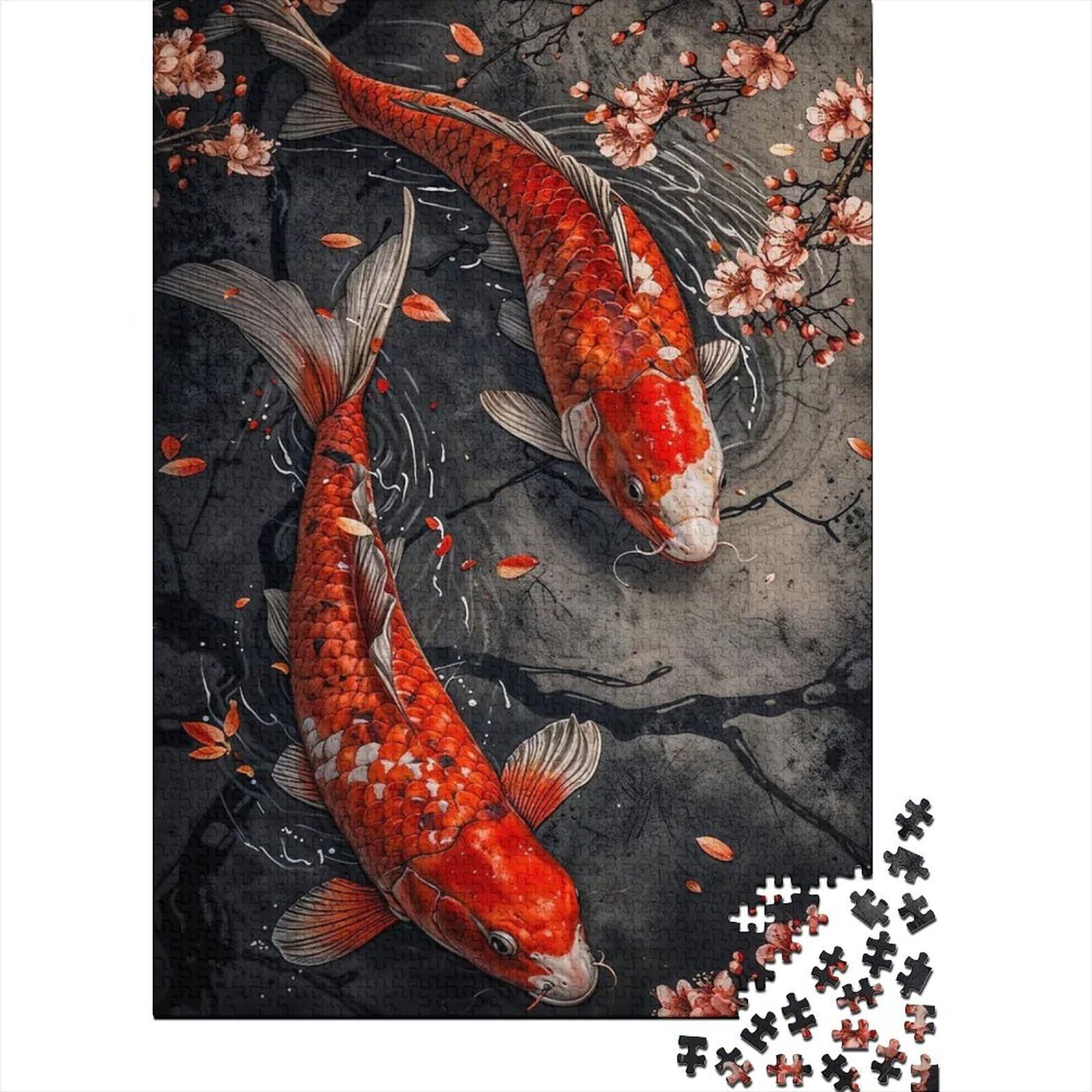 koi fish 1000 piece jigsaw puzzle paper for adults water decor game