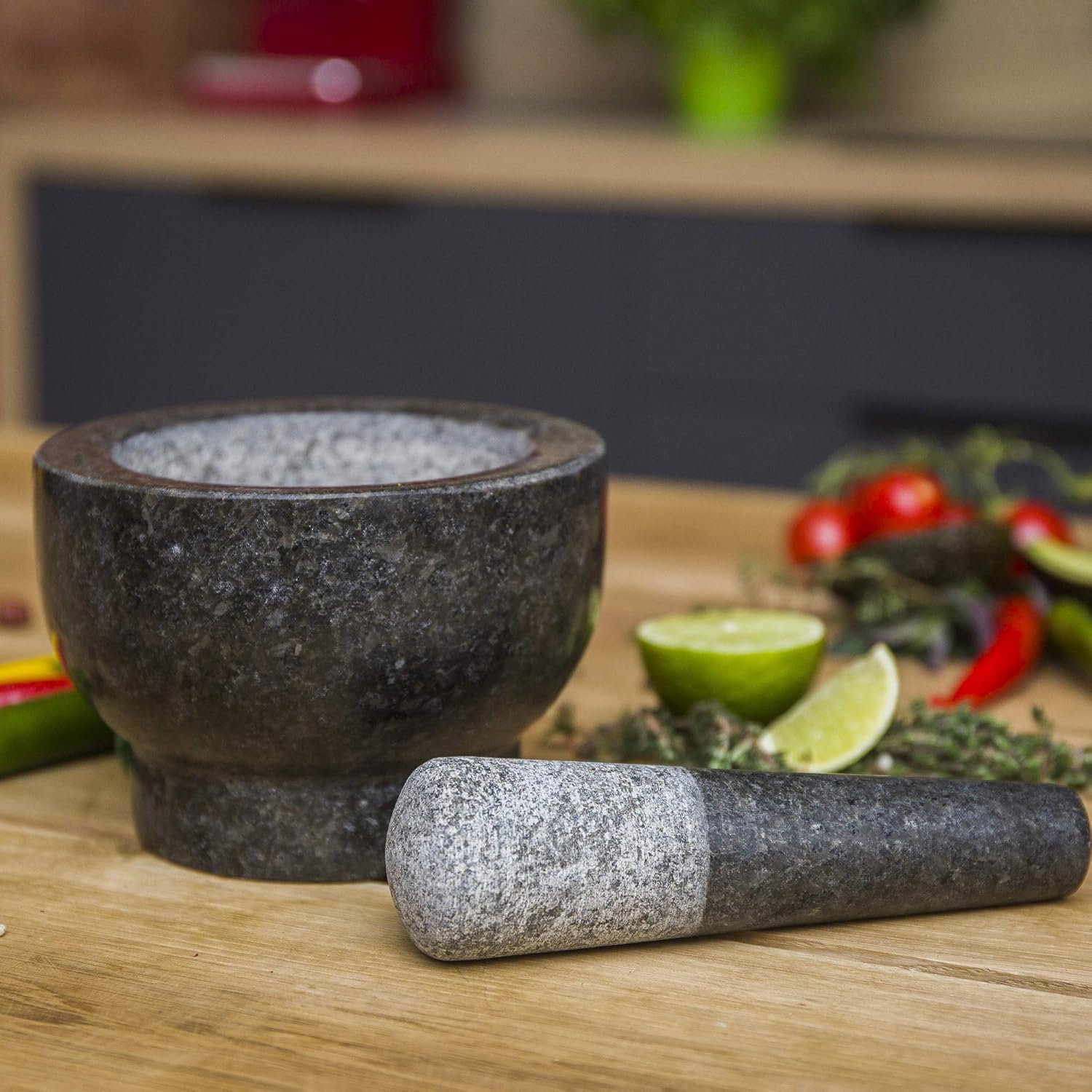 ChefSofi Mortar and Pestle Set Black Polished Chile Ubuy