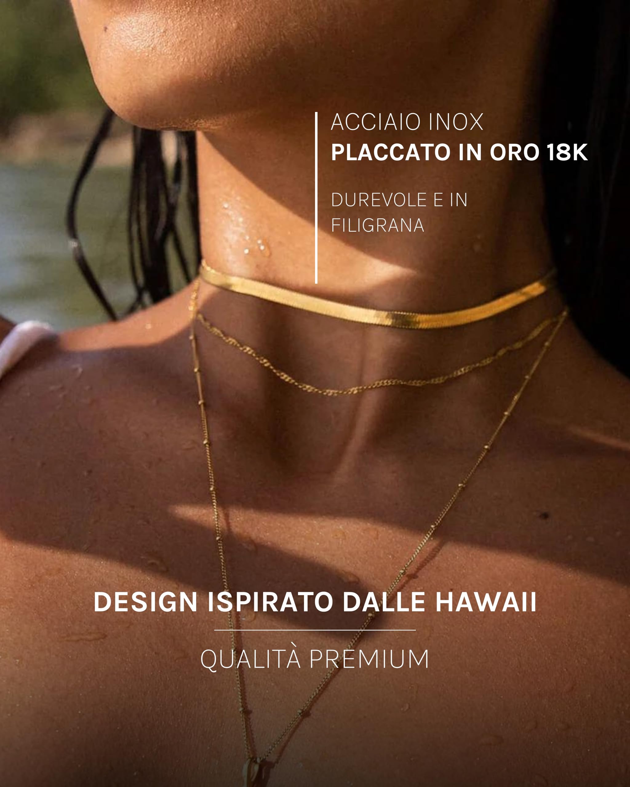 Purelei I'lalo Choker necklace – Collana donna in resistente acciaio inossidabile – Collanina donna con ciondolo – lunghezza 35-40 cm – Collana per un look personalizzato – impermeabile