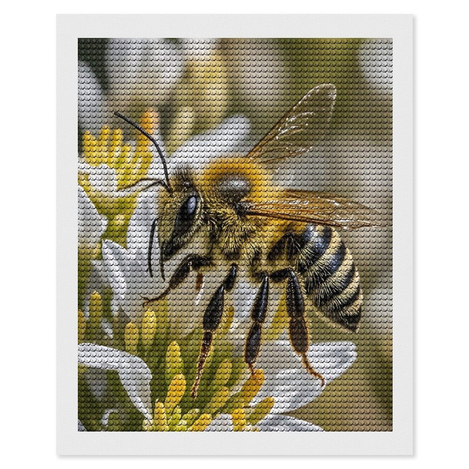 FekiLoot Honey Bee Diamond Painting Kits for Adults Round Paint with Diamonds Pictures Gem Art Painting Kits Personalized Diamond Art Full Drill for Beginners Home Wall Decor