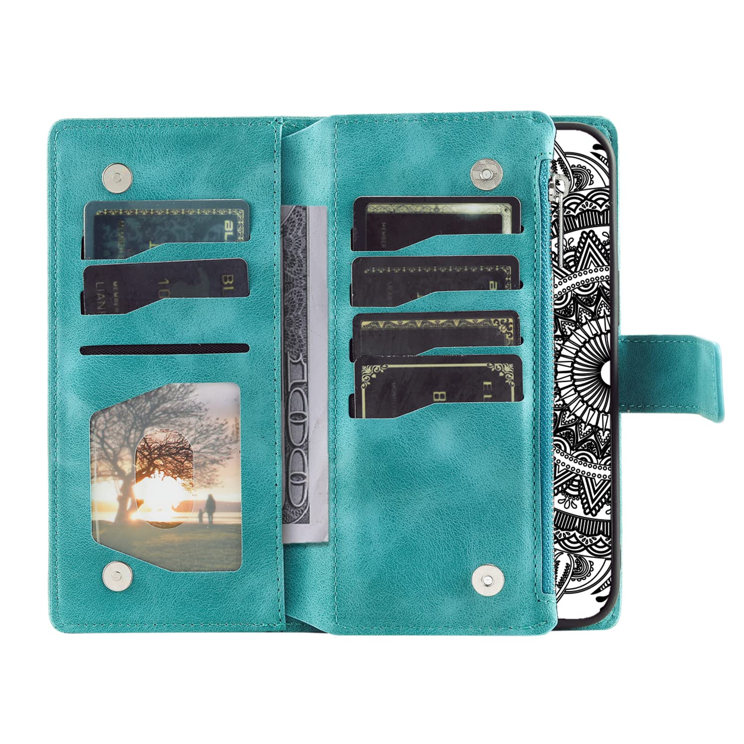 Dteck For Google Pixel 7 Pro Wallet Case With RFID Blocking Credit Card Slots Soft Pu Leather Flip Book Protective Cover Google Pixel 7 Pro Coffee