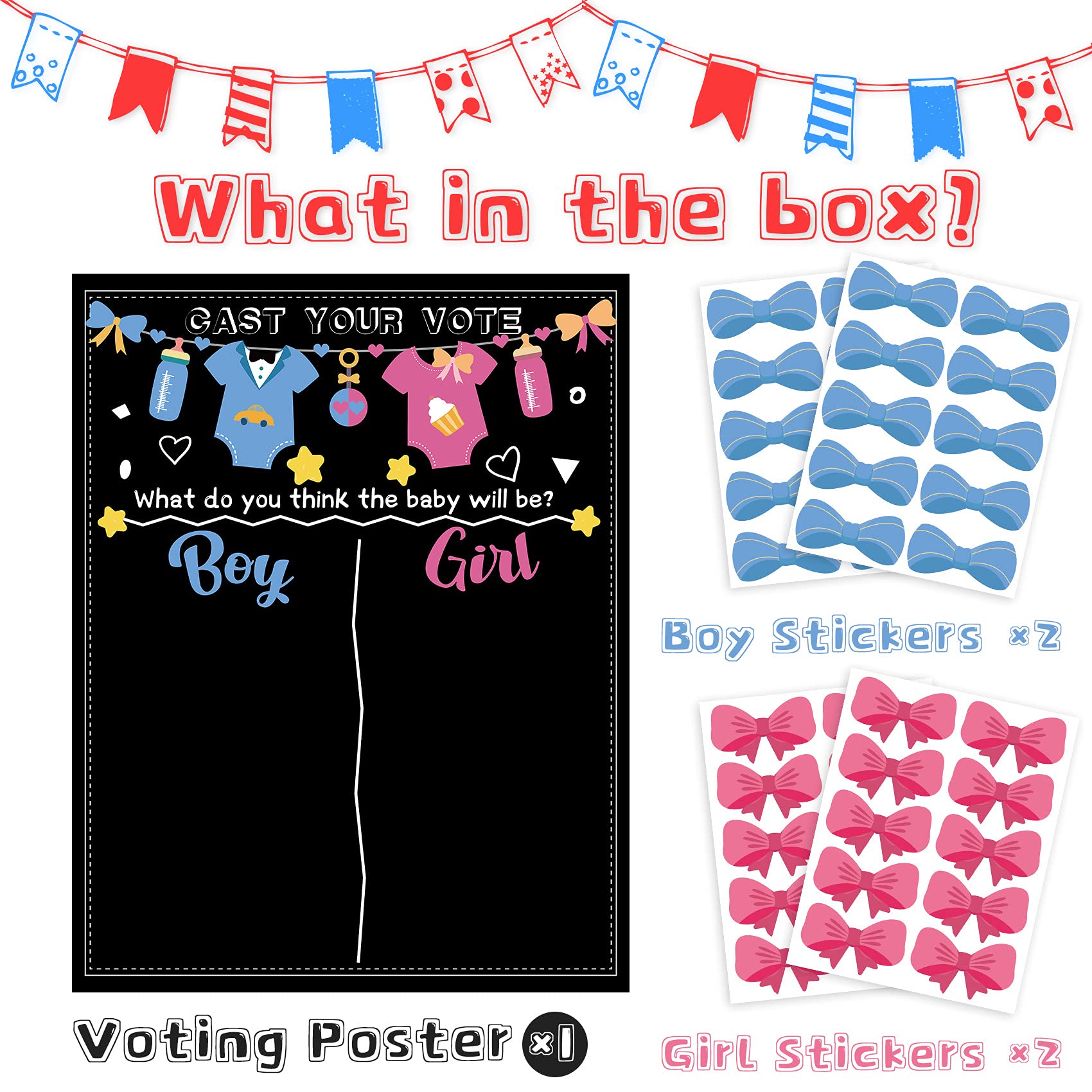 Buy PartyPoter Gender Reveal Games Gender Reveal Boy or Girl Voting