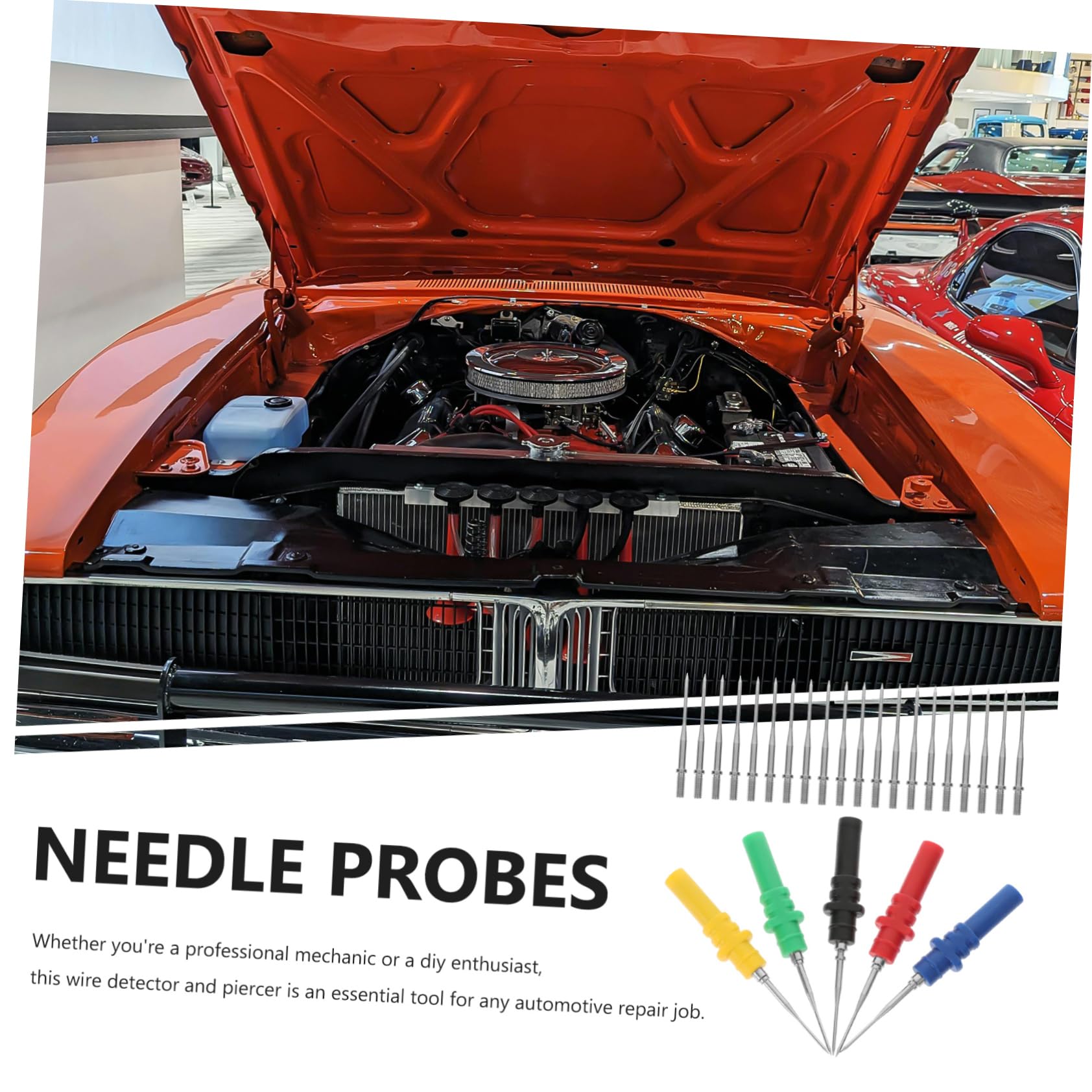 4sets Probes per Test di Isolamento Auto di Strumenti di Riparazione e Diagnostica Elettrica Probe Punta Sottile per Test Non Distruttivi di Circuiti e Cavi