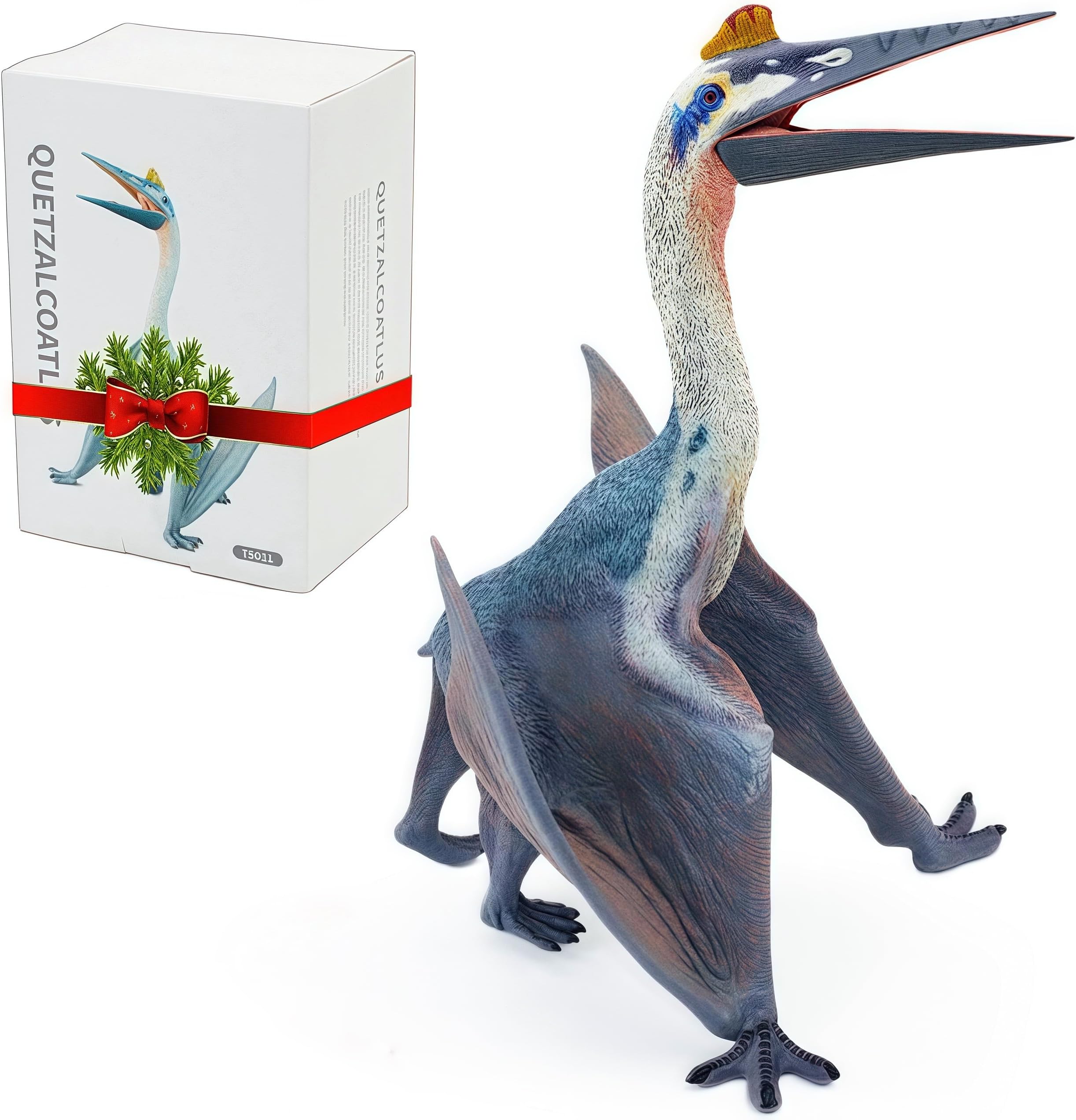 Gemini&Genius Pteranodon Toy for Kids, Quetzalcoatlus Dinosaur Action Figure, Pterodactyl Figurine, Large Flying Dinosaur Toy, Realistic Pternanodon Gift for Kids Display and Play