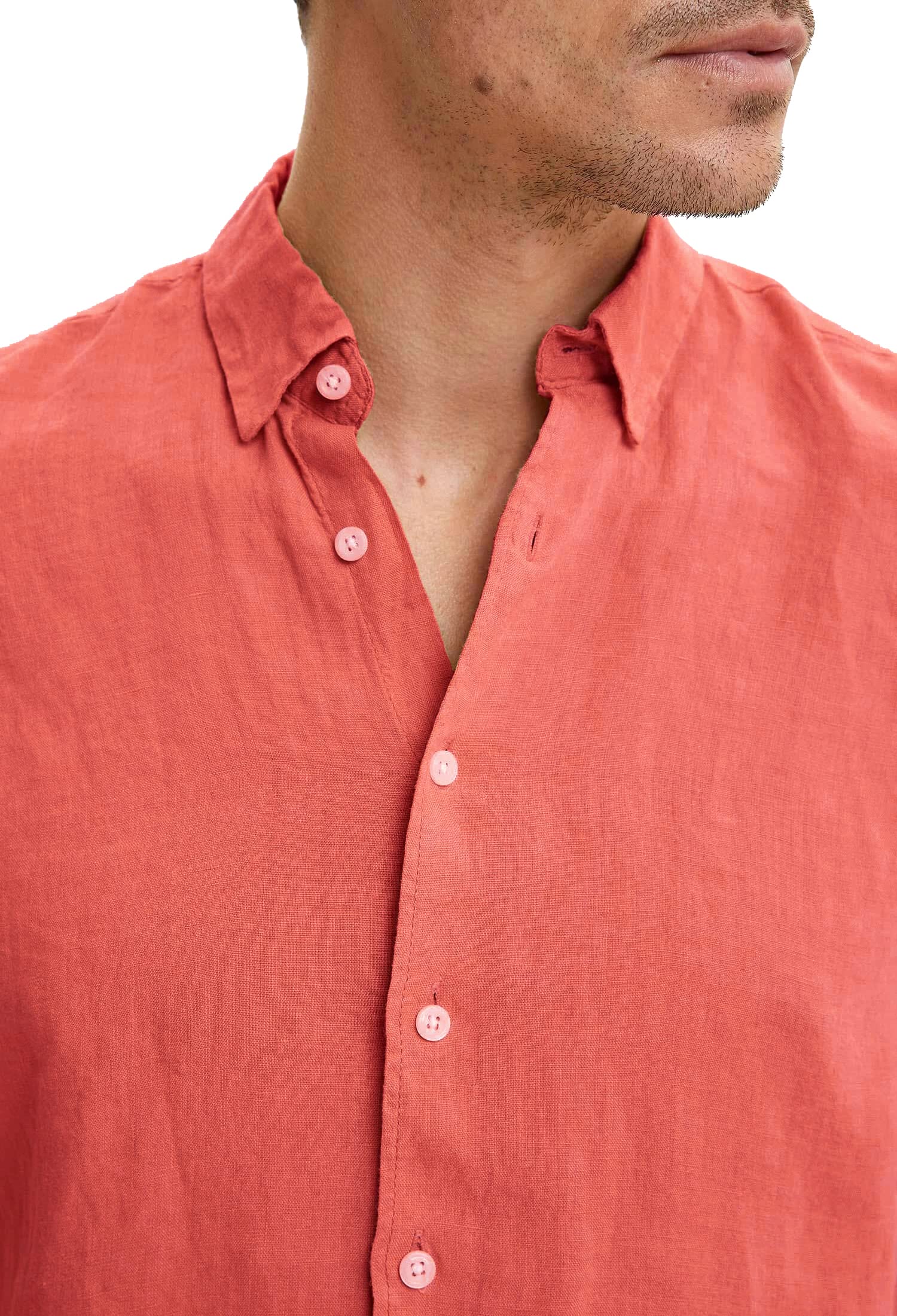 Evoga Camicia in Lino Uomo Sartoriale Casual Elegante Primavera Estate Fresca