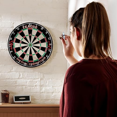 Miniatura 3 de Viper League Pro - Juego de dardos de punta de acero con cerdas reguladoras con diana sin grapas, alambre de araña radial, sisal de alta calidad con
