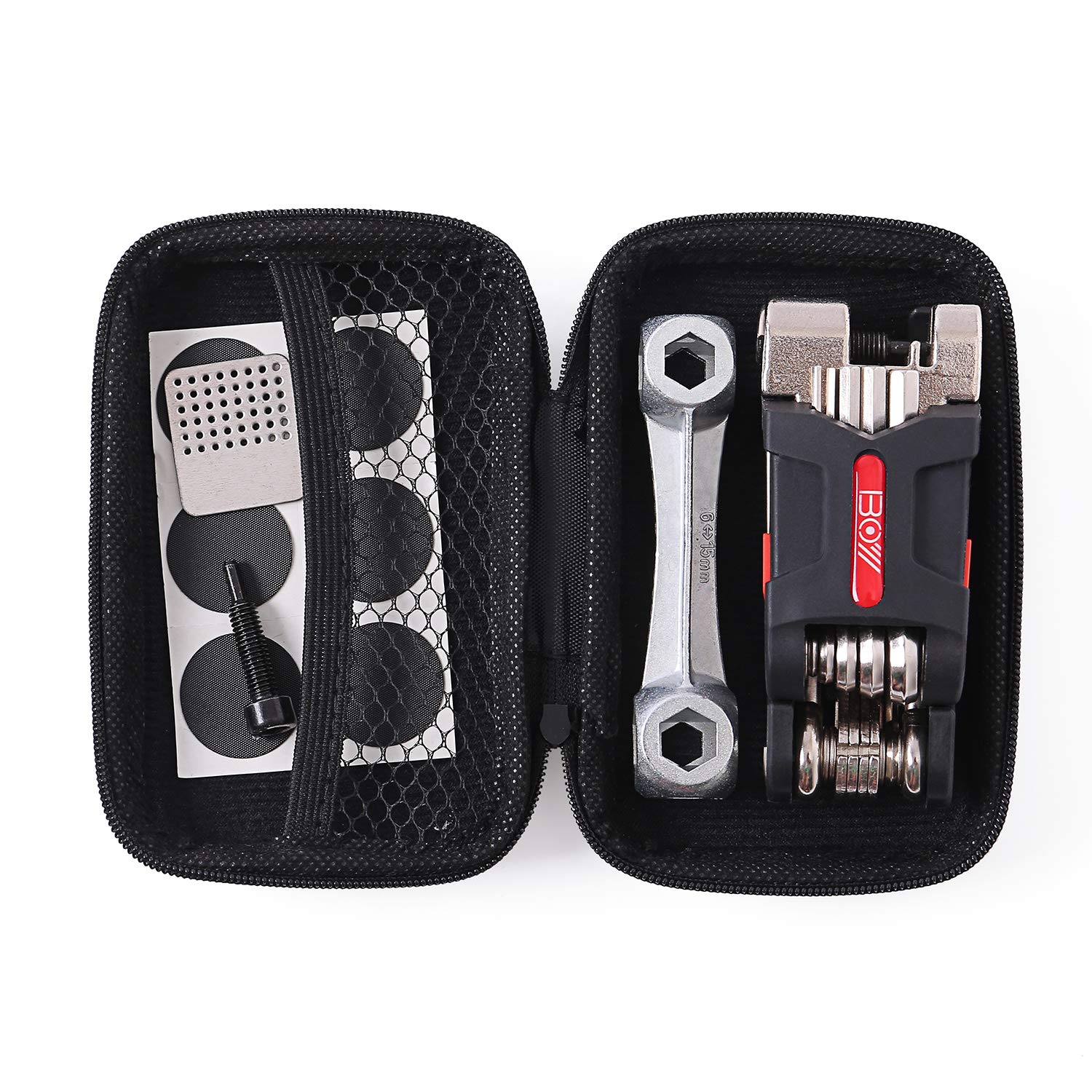 Kit Attrezzi per Bicicletta, Kit Riparazione Bici con10 in 1 attrezzo Multifunzione, Chiave Osso Multifunzionale e Leva del Pneumatico 3 in 1, Custodia Trasporto. 6 Mesi di Garanzia