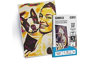 QBRIX Custom Diamond Painting from Photo Art Kit with Framed Canvas | Personalised Diamond Artwork