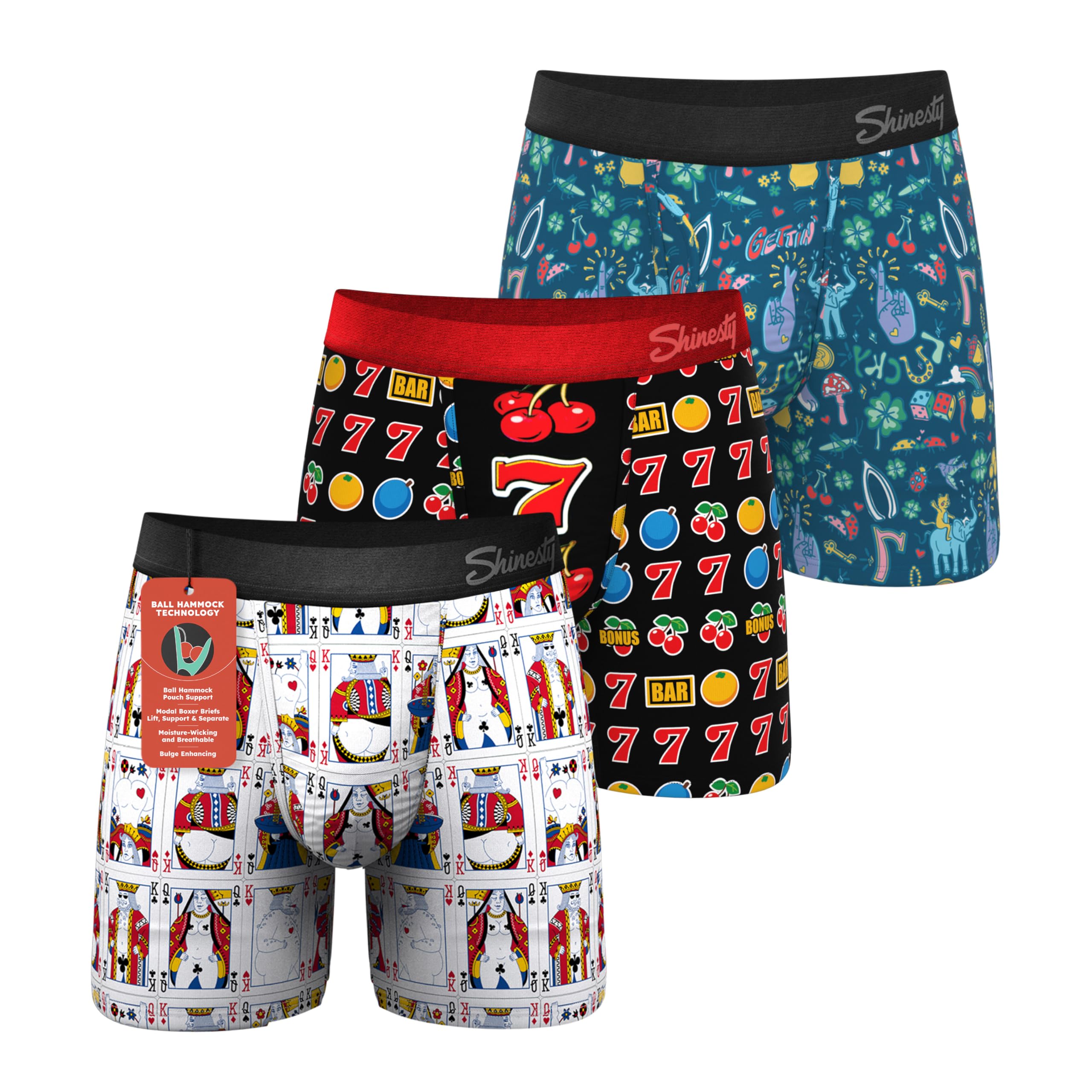 Boxer Briefs for Men Pack of 3 - Hammock Support Pouch Underwear for Men - Flyless