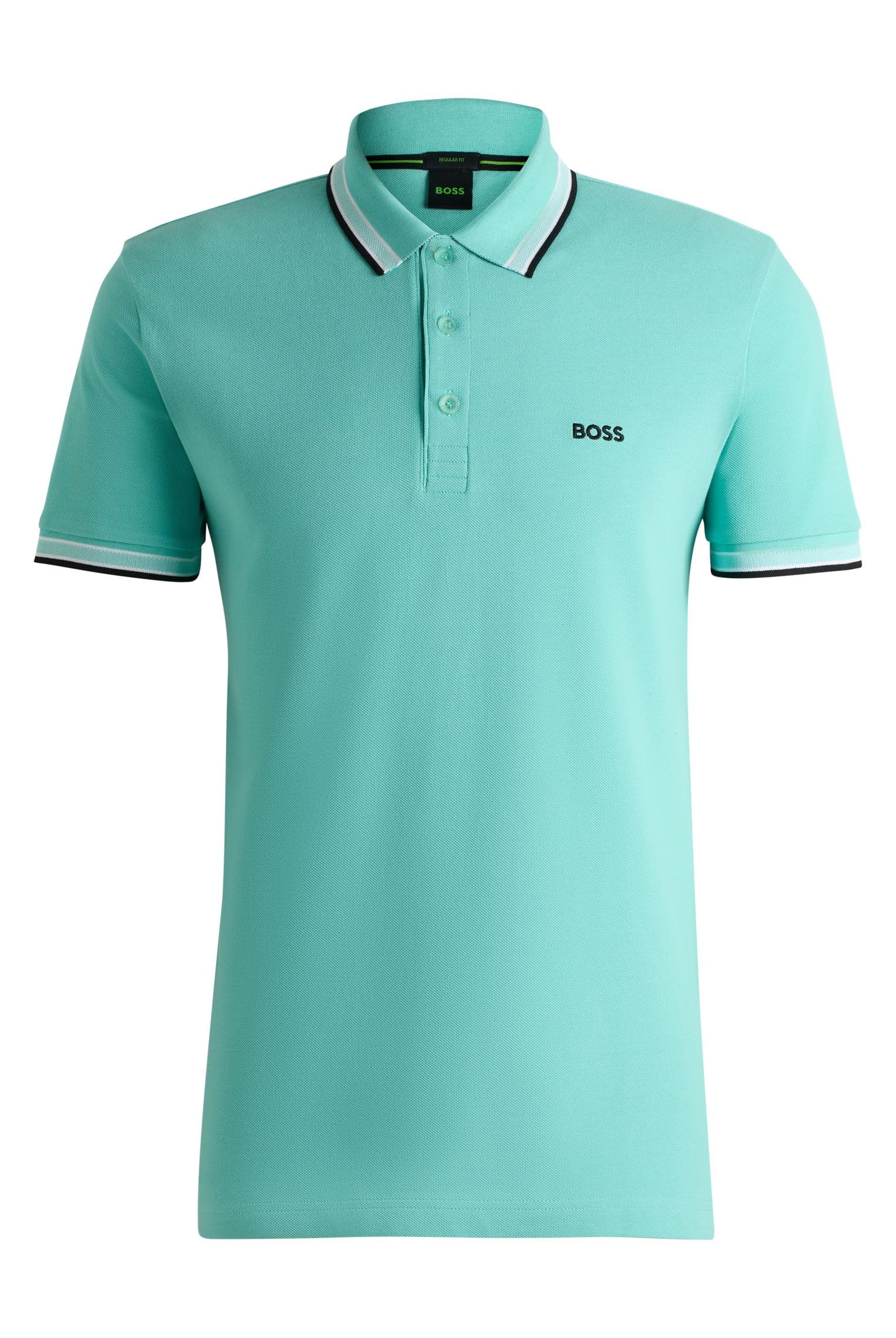 BOSS Mens Paddy Contrast-Logo Paddy Polo Shirt in Cotton piqué