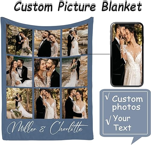 Miniatura 9 de Magimagine Manta personalizada para papá con foto, mantas personalizadas para papá, regalos de cumpleaños únicos