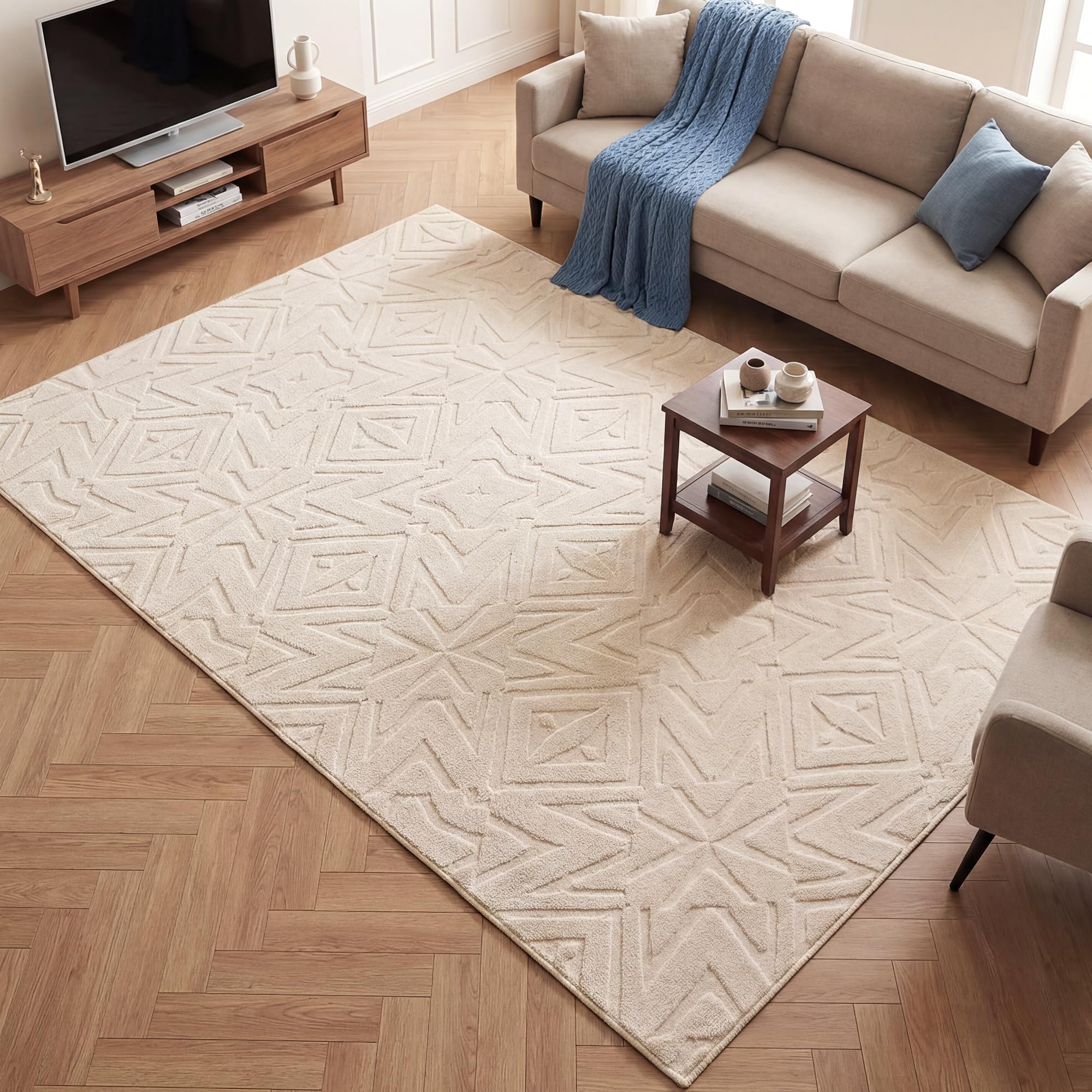 Tapis de salon antidérapant idéal pour les enfants et la maison