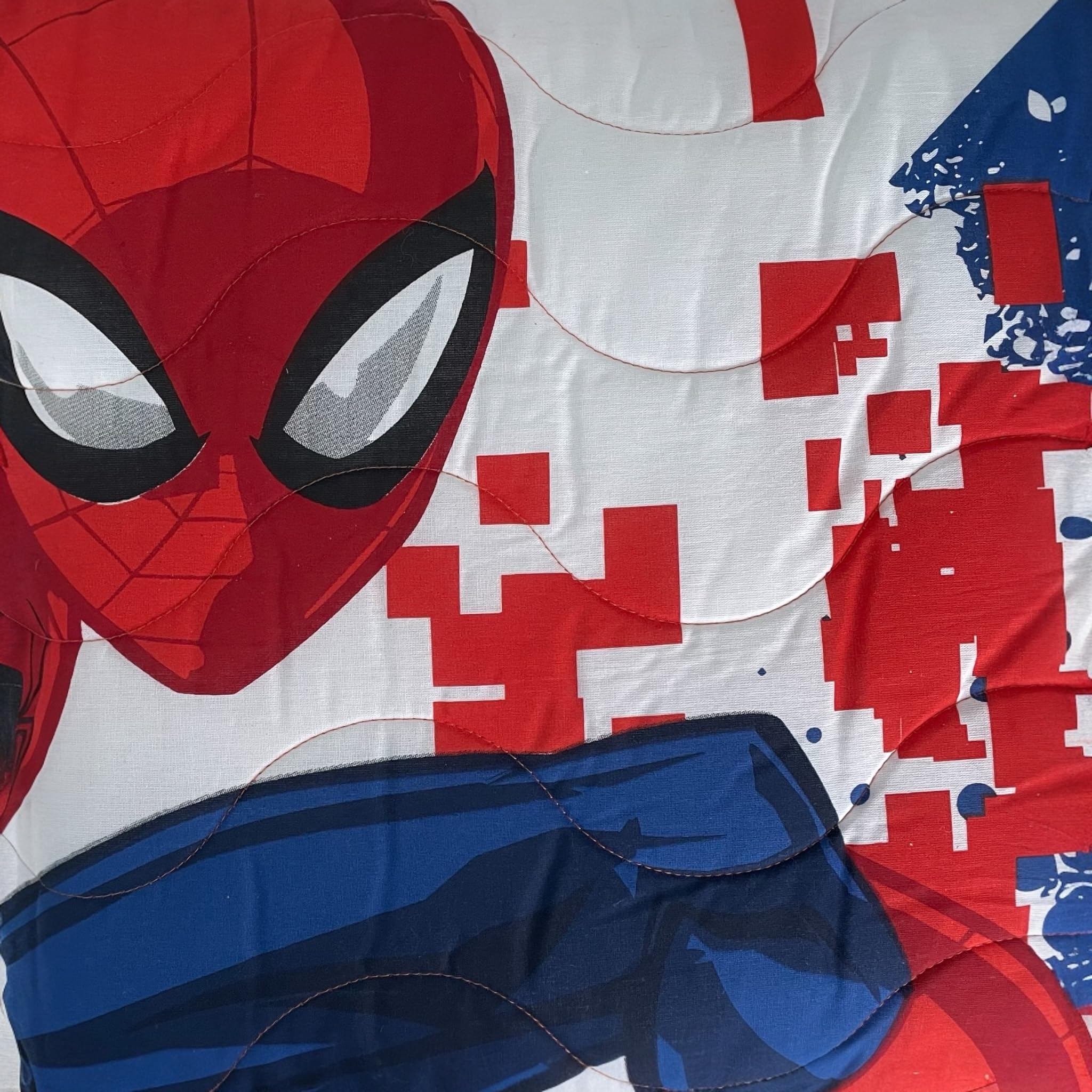 Caleffi Copriletto trapuntato singolo Art. Spider-Man Red in puro cotone | Trapuntino leggero 170x260 cm