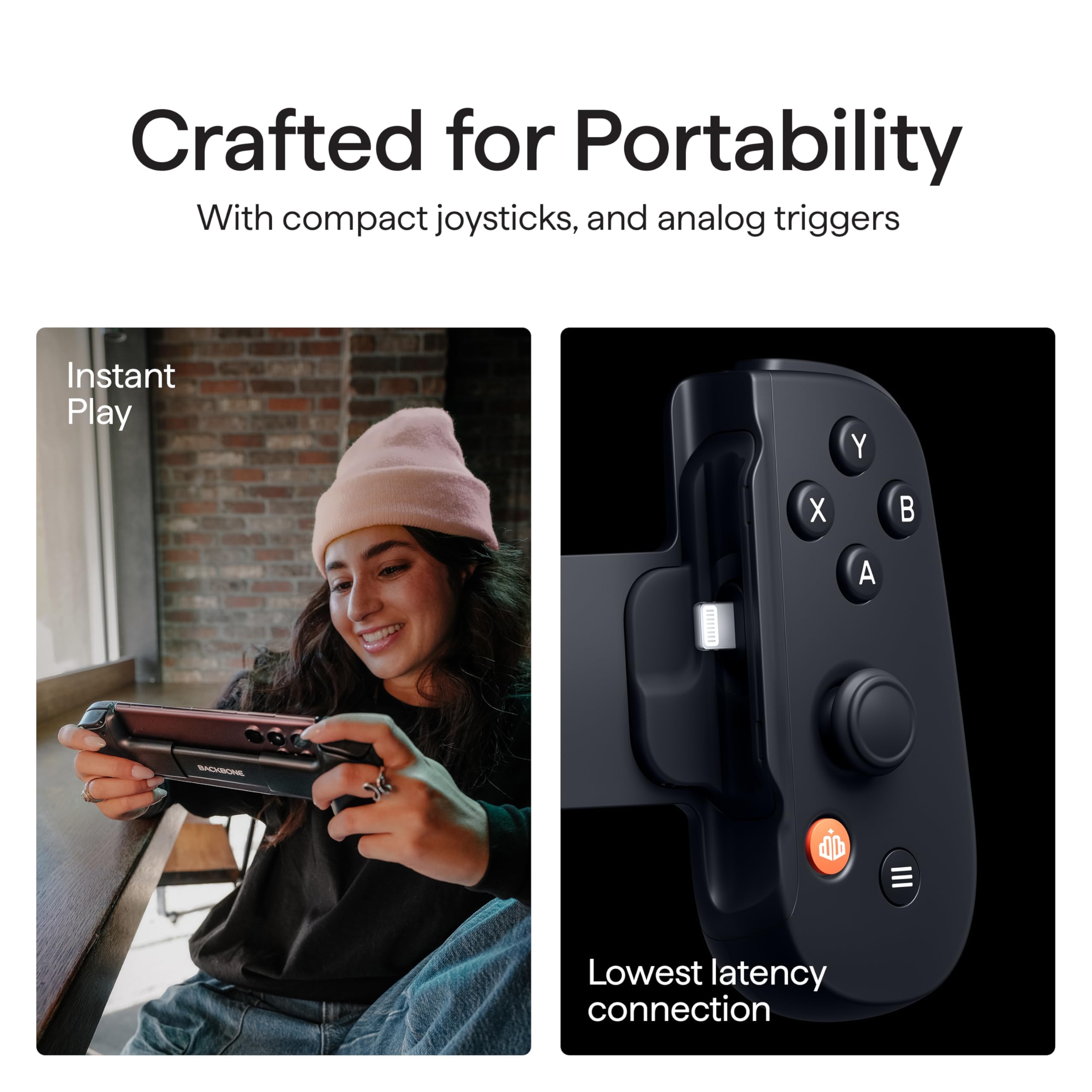 BACKBONE One Mobile Gaming Controller per iPhone (Lightning) - 2nd Gen - Trasforma il tuo iPhone in una console di gioco - Gioca a Xbox, PlayStation, PC e App Store (3 mesi di Apple Arcade inclusi)