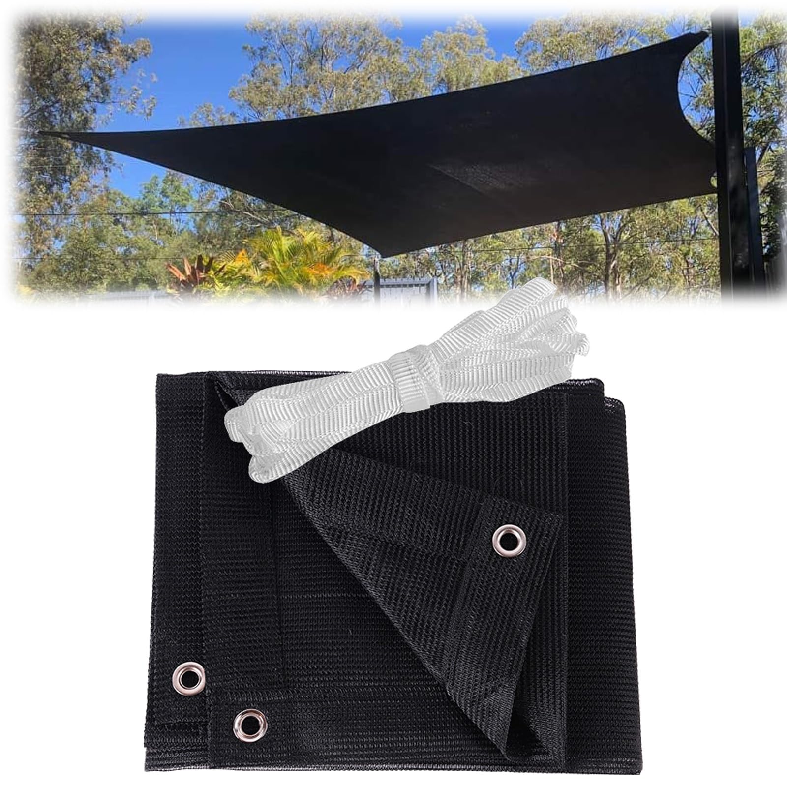 Pare-soleil à baldaquin 3x8m pour créer un coin d'ombre frais au jardin