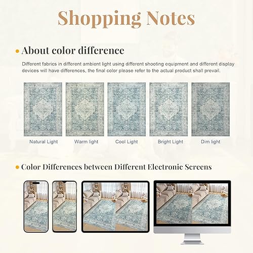 Miniatura 125 de LIVEBOX Alfombra lavable de 2 x 6 pies para baño, tapetes de cocina antideslizantes para entrada de piso, tapete bohemio para puerta delantera