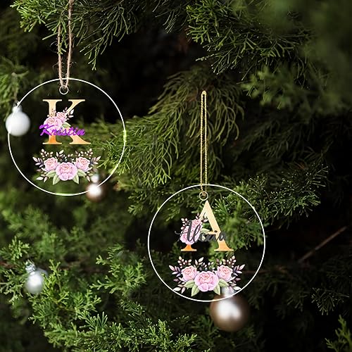 Miniatura 5 de Adornos de Navidad personalizados con imagen y texto para Navidad 2023, regalo de decoración de árbol de Navidad acrílico personalizado para niños,