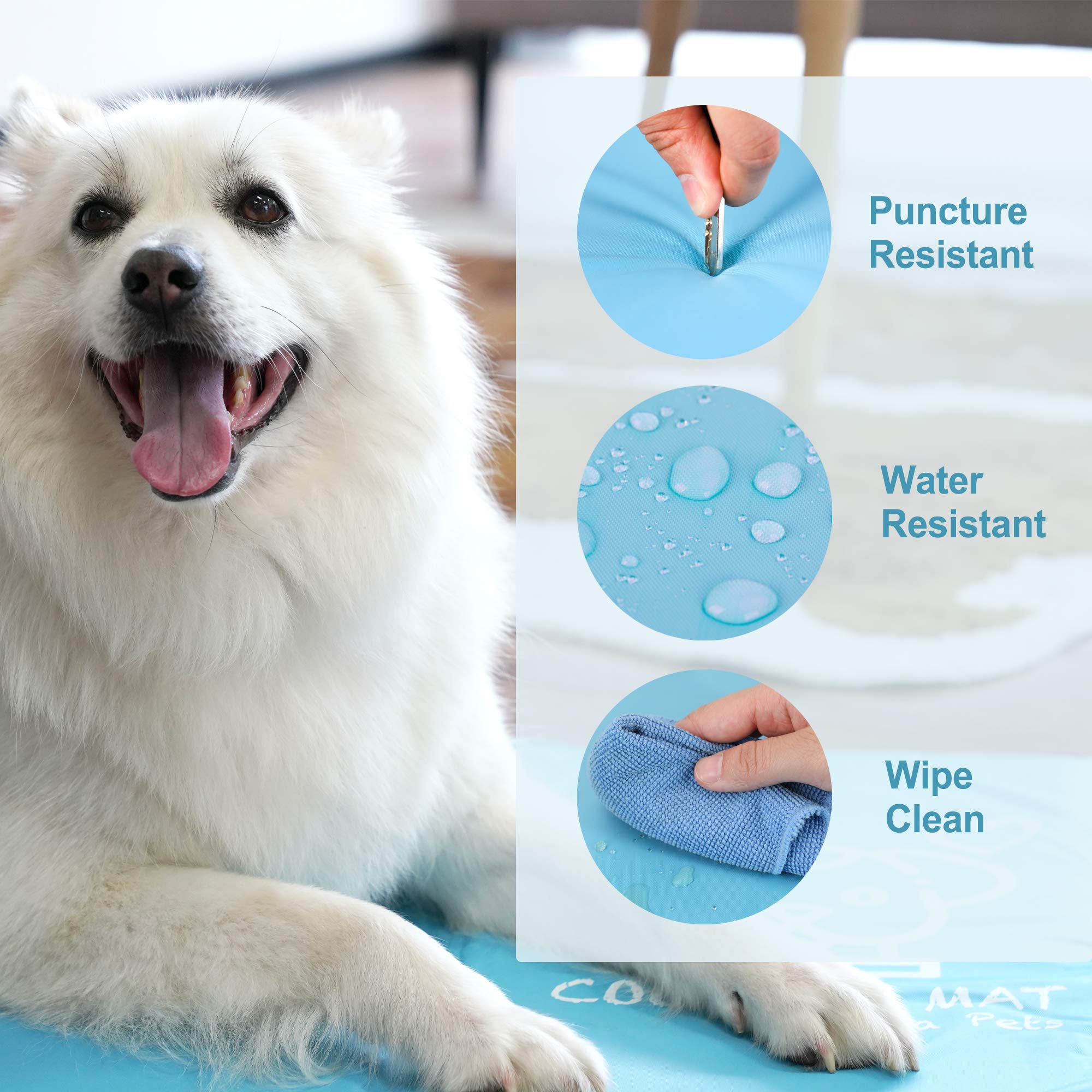 4animalz® Koelmat voor honden en katten - 50x65 CM - Blauw