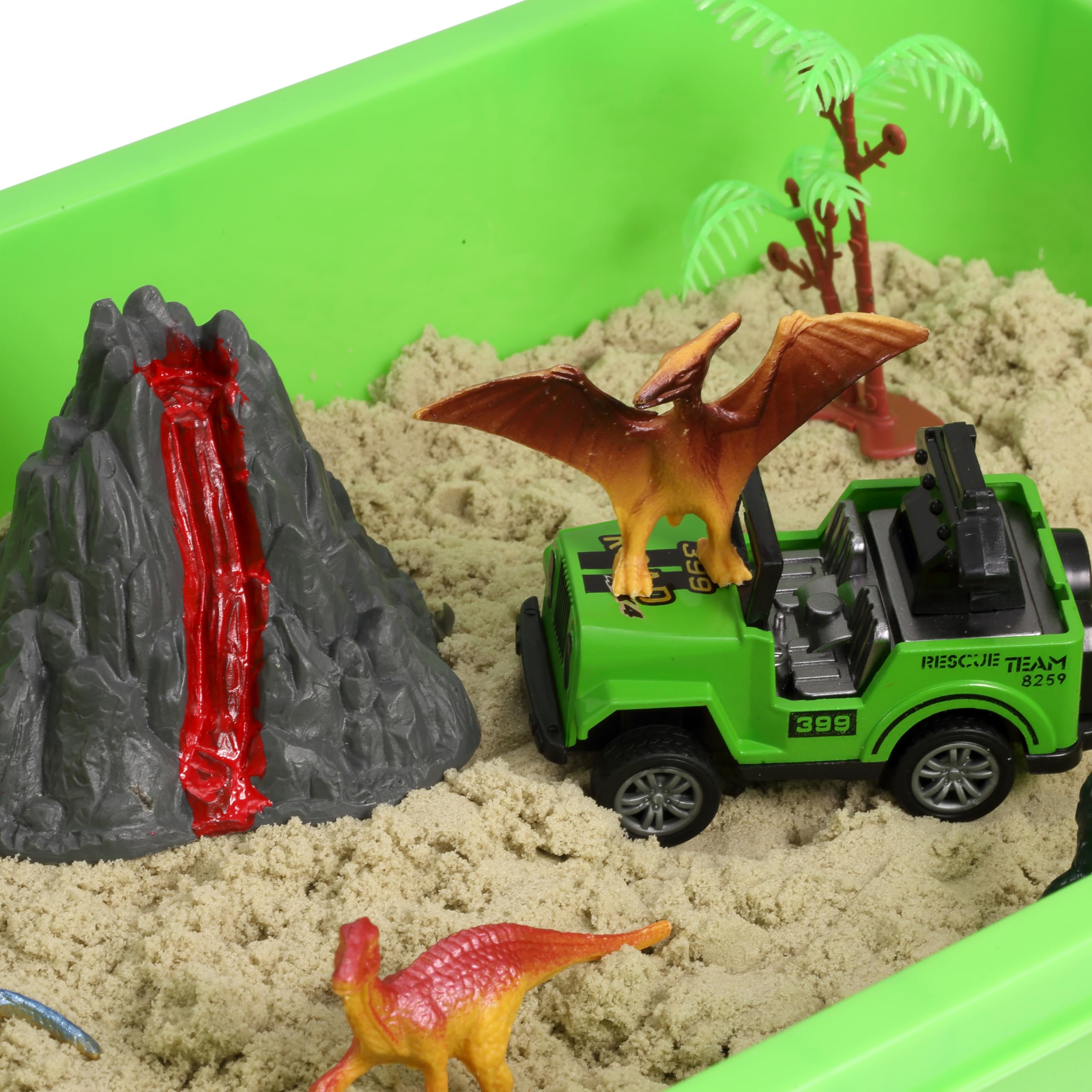 AGENTLAN Dinosaur Sensory Bin, Dinosaur Dig Sensory Toys with Play Sand for Toddlers Boys and Girls, Kids Toys Gift Sand Box for Age 3 4 5 6 7 8 - Image 4
