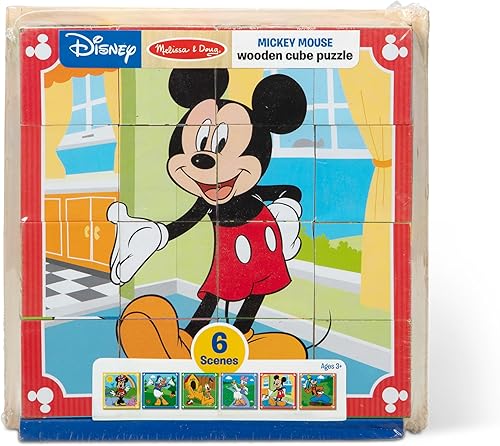 Miniatura 5 de Melissa & Doug Disney Mickey Mouse Rompecabezas de cubo de madera