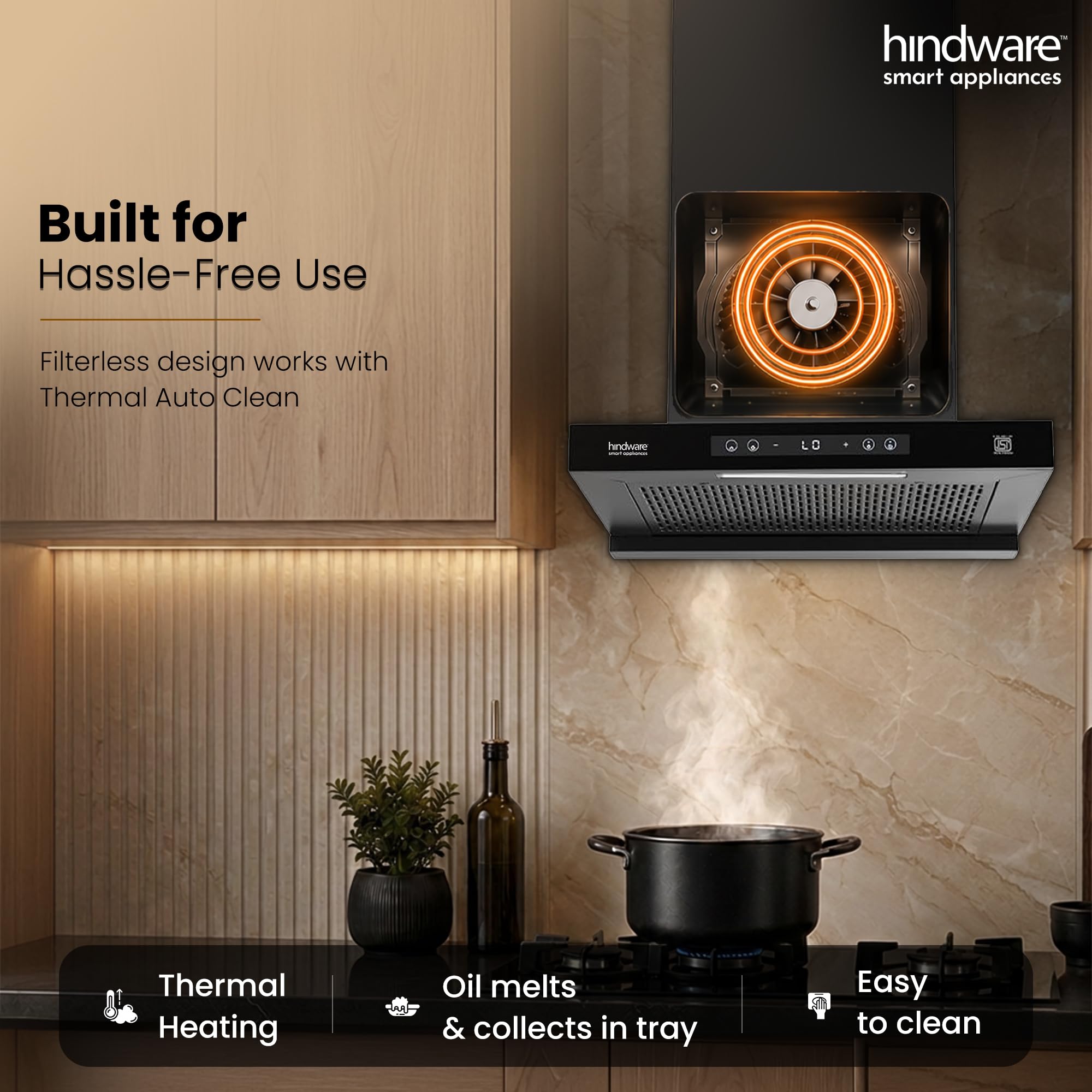 Hindware Regina Kitchen Chimney - Powerful & Filterless -4
