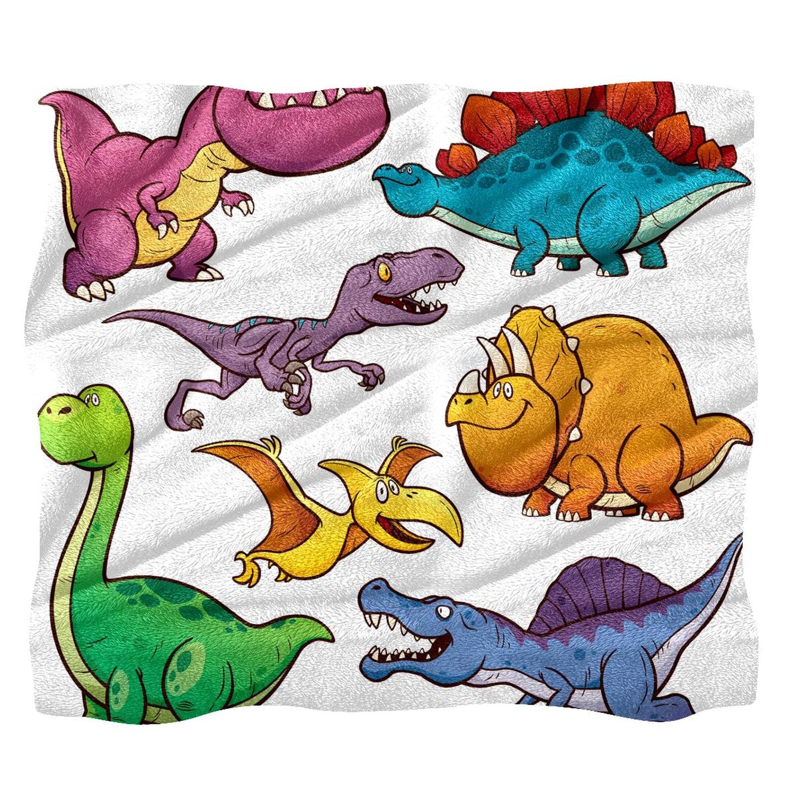 Couverture polaire dinosaure douce pour canapé et lit d'enfant