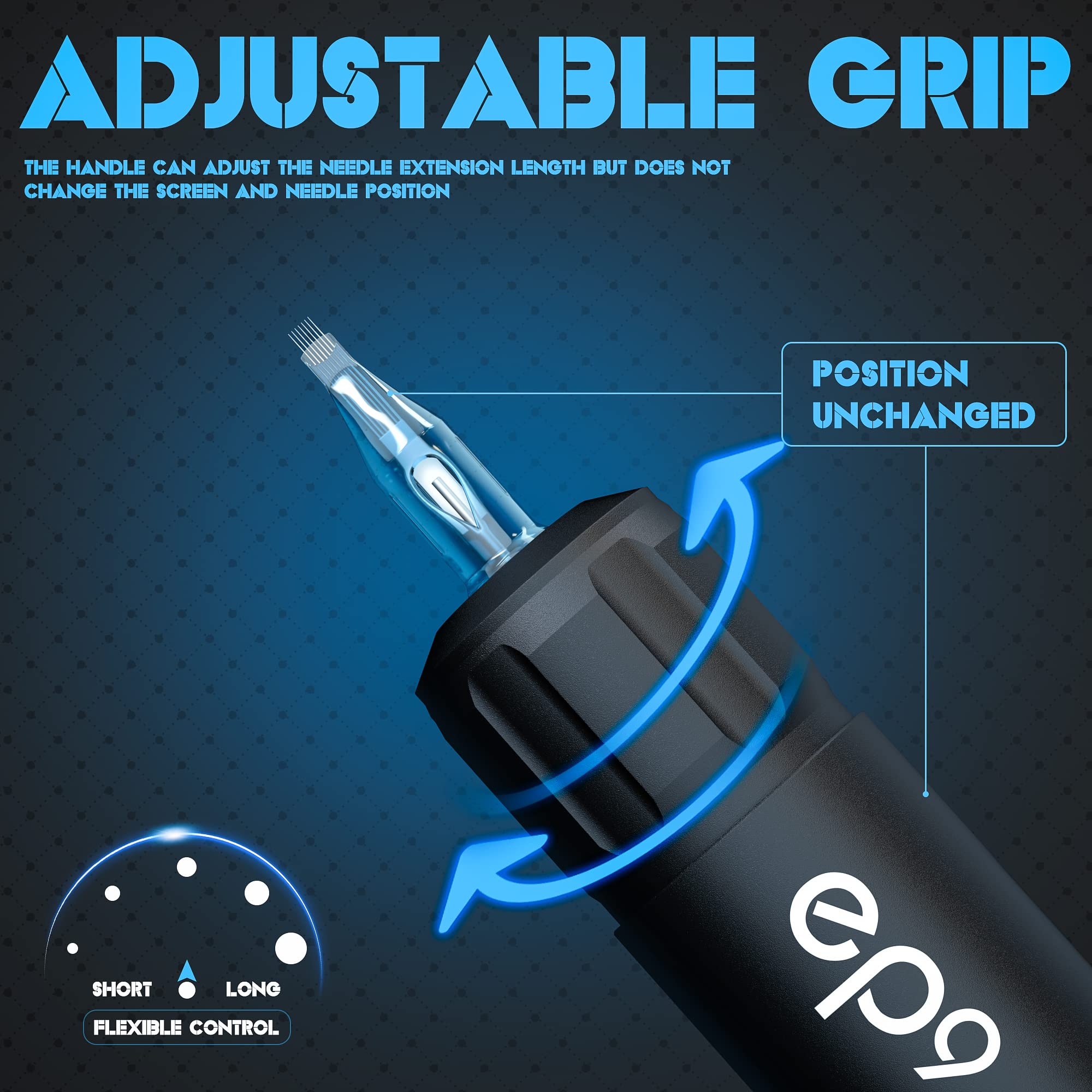 INKgrafiX® AVA GT Akku Pen EP9 - Grau - Deutschland - Profi Studio - IG60099 - Tattoo Tattoomaschine Maschine DE Grey Akkkupen
