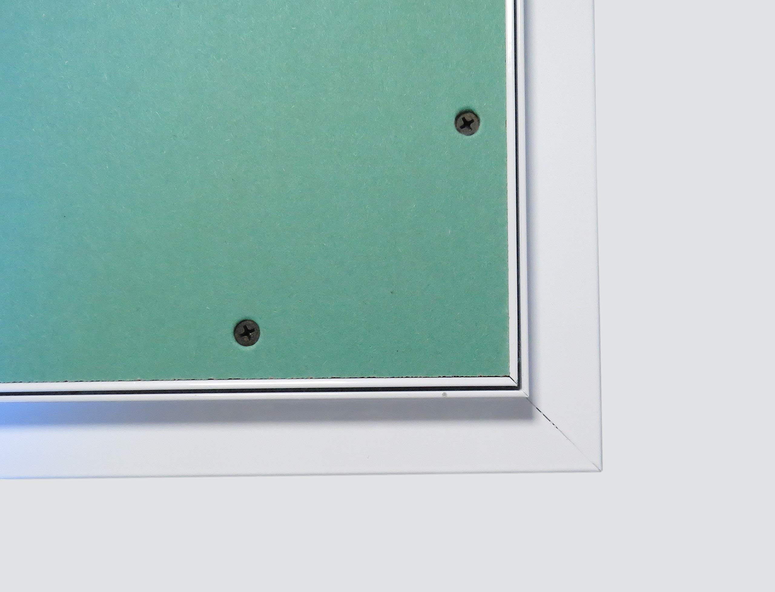 Trampadora de visita 300x300mm "The White Edition Variant BA25" con marco de aluminio y apertura de cartón yeso para colocar en tabique o techo doblaje 2 x BA13