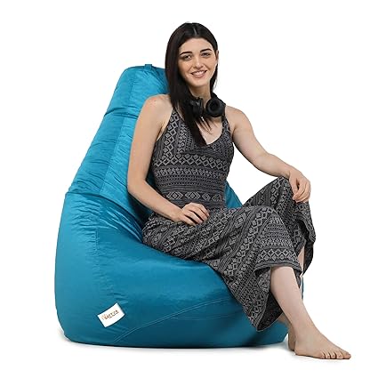SATTVA All Weather/Outdoor Classic Bean Bag Cover (Without Beans) Blue Colour, Size- XXL