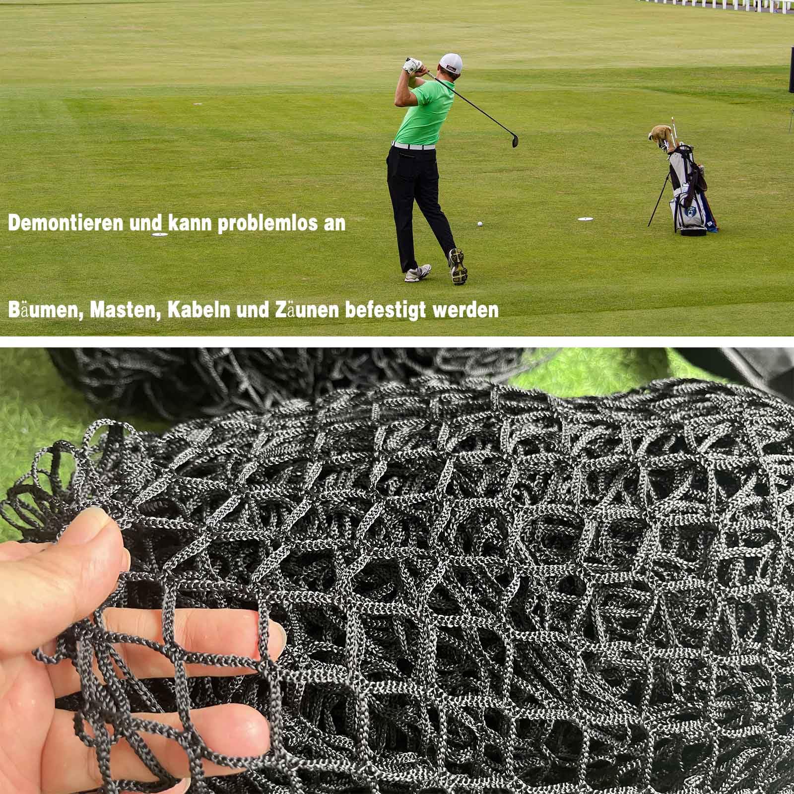 Golfnetzkäfig Golf-Schlagkäfignetz 3 X 3 X 3M (nur Netz) Golf-Schlagnetz passend für Außenbereich Hinterhof Garagen Keller